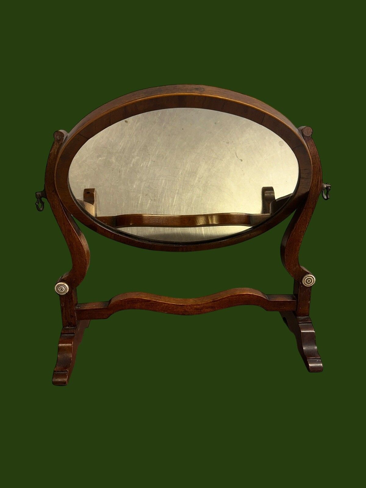 Antique 19th Small Attractive Tilting Wooden Wood Period Dressing Mirror photo buy