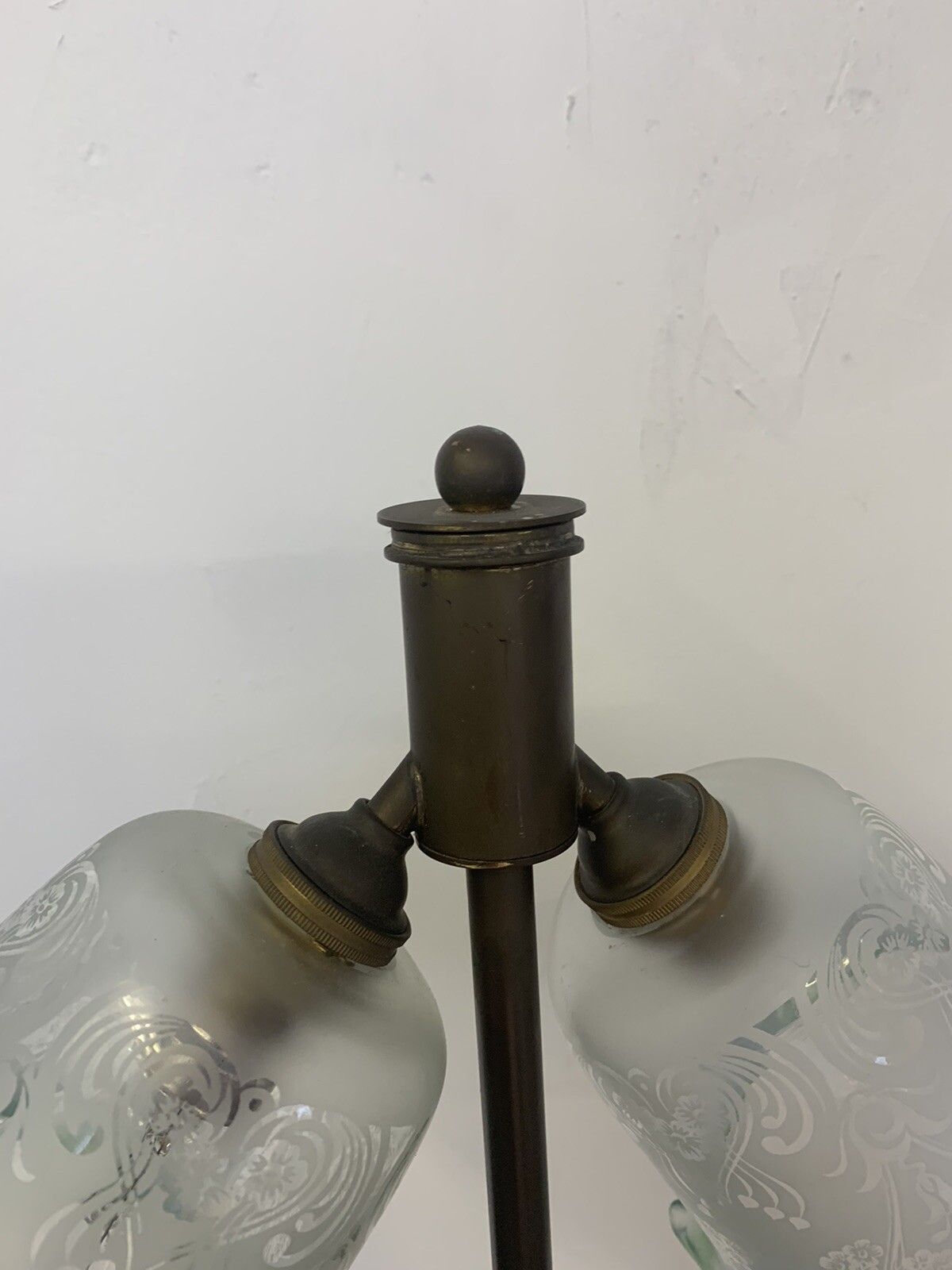 Stunning Antique Art Deco Twin Large Shade Desk Table Lamp￼ By Farrelite photo 150.0