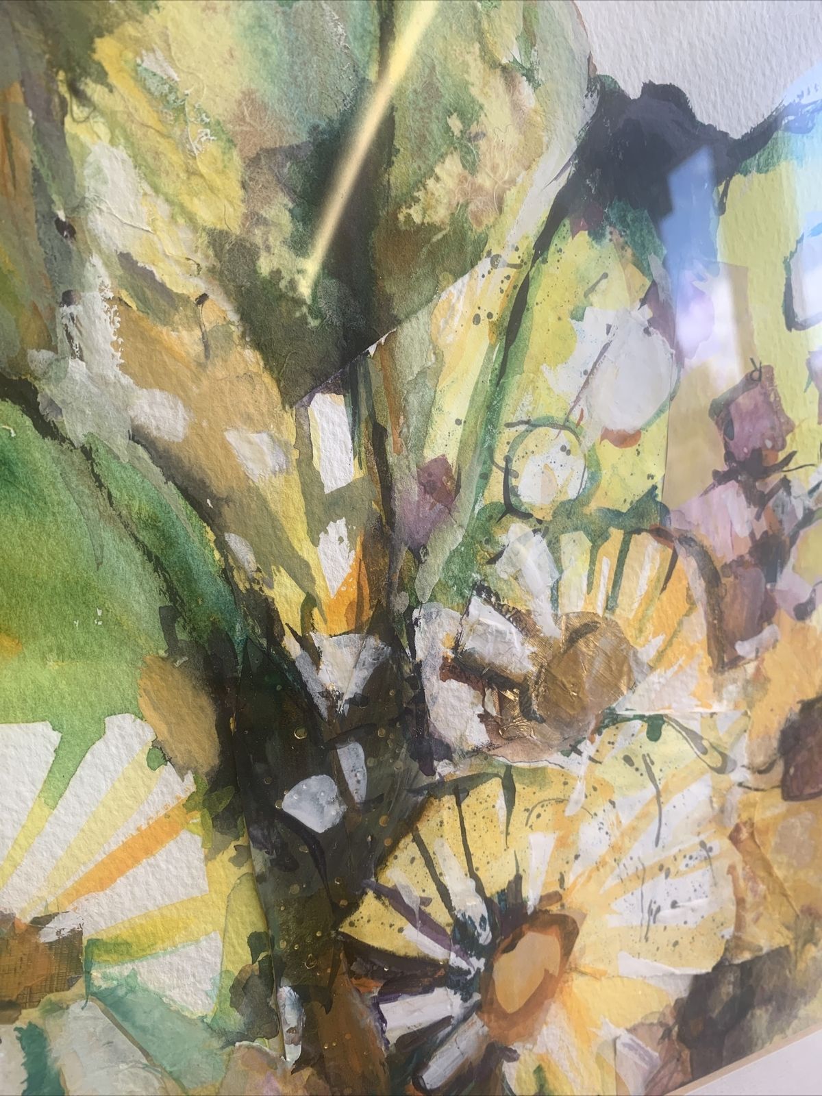 Mid Century Watercolour Mix Media Painting By Margaret Whitehead. Signed photo Art