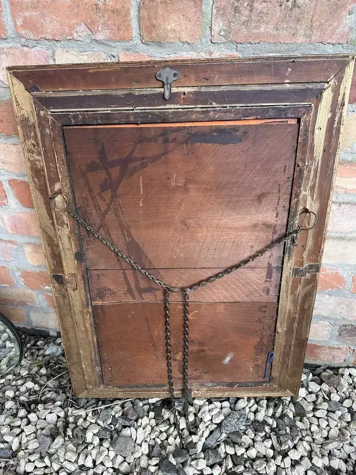 Exceptional Antique English 19th C Gilt Bevelled Mirror 80cm By 60￼Cm
