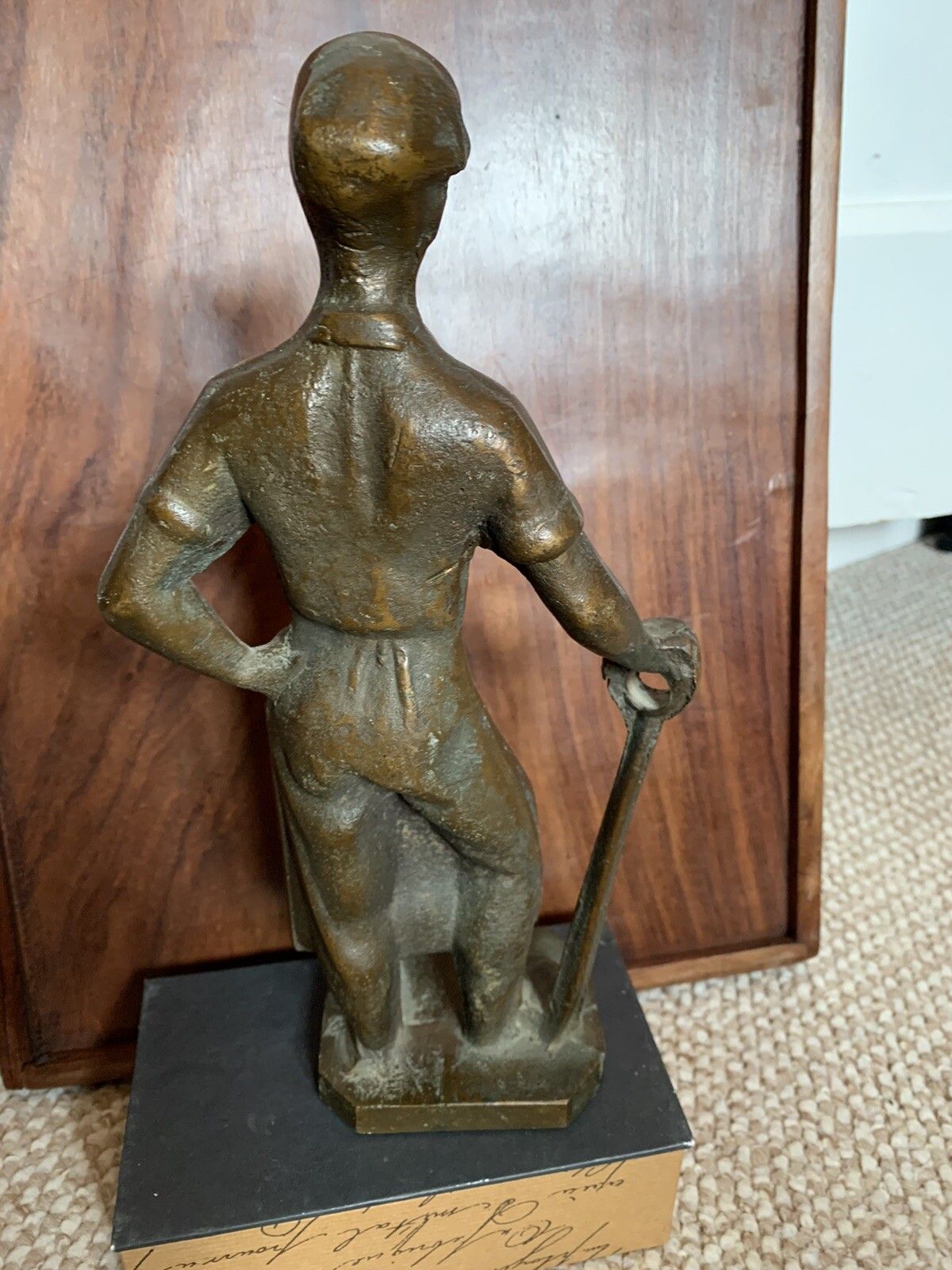 photo for sale Antique Bronze Figure Statue Of A Blacksmith Very Heavy 28cm