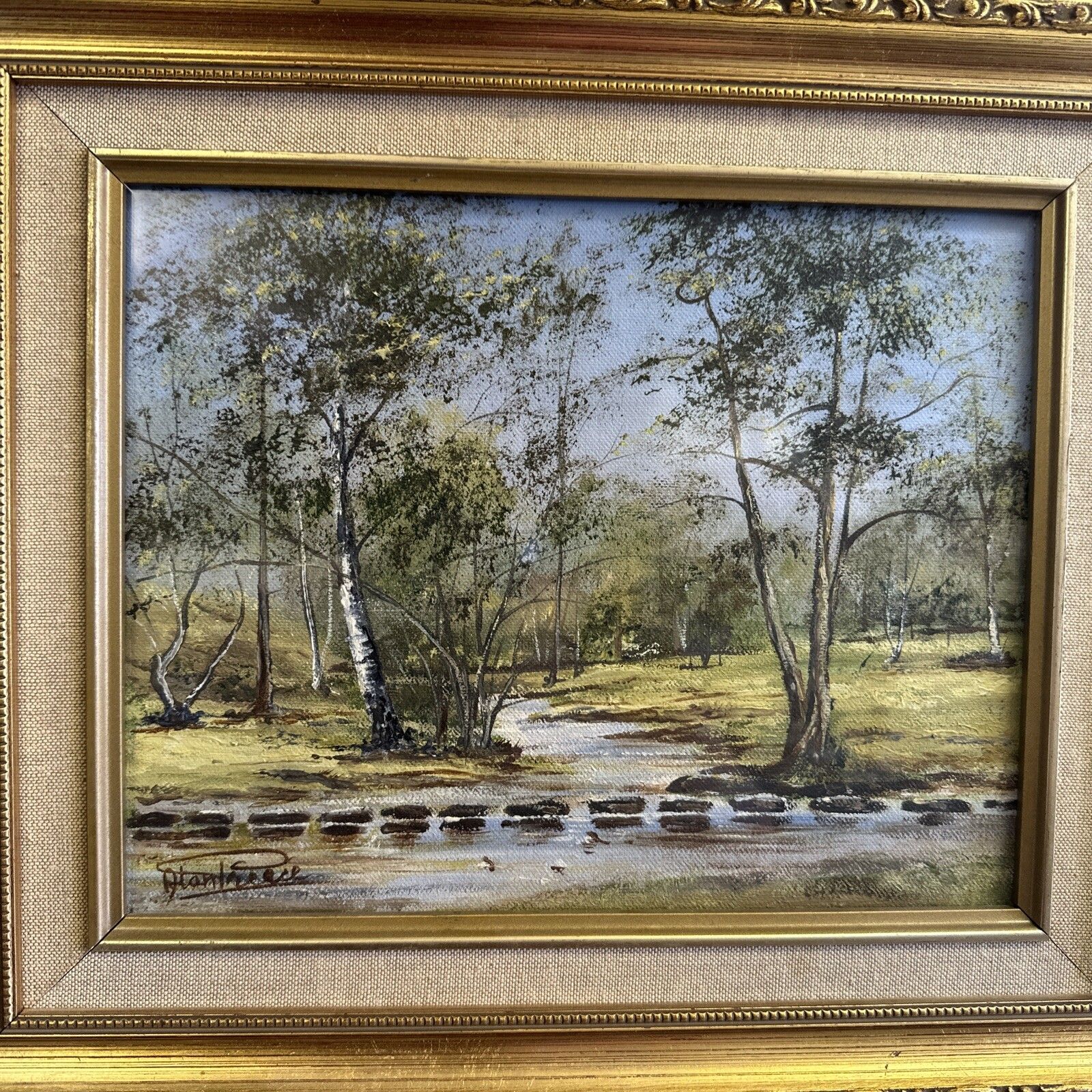 Alan Preece 20th Century Oil Framed  And Glazed Signed Landscape Scene photo for sale