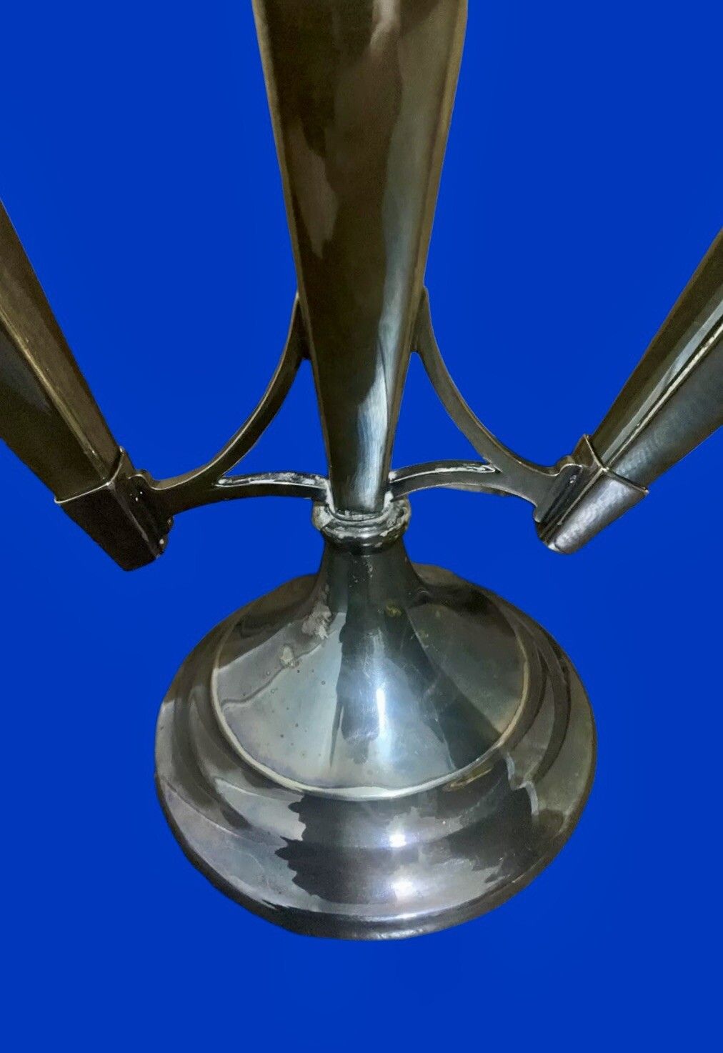 Superb Antique Silver Plated￼ Epergne Trumpet Vases Centre Piece photo furniture