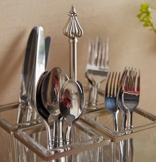 Godinger Flatware Caddy Glass Insert photo for sale