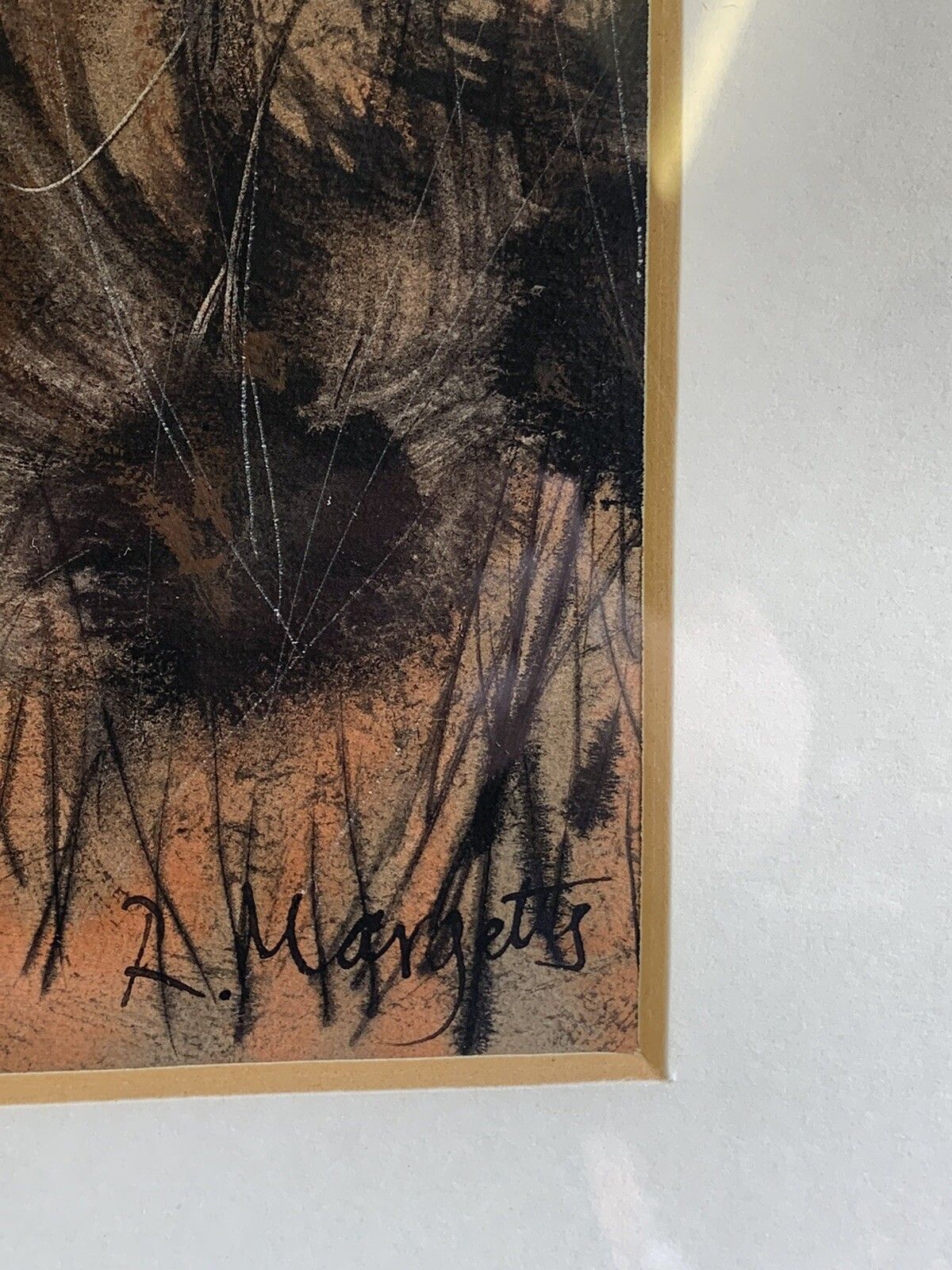 Original Painting Signed By Artist Sandy Lane Boars Hill Oxford Framed /Glazed photo for sale