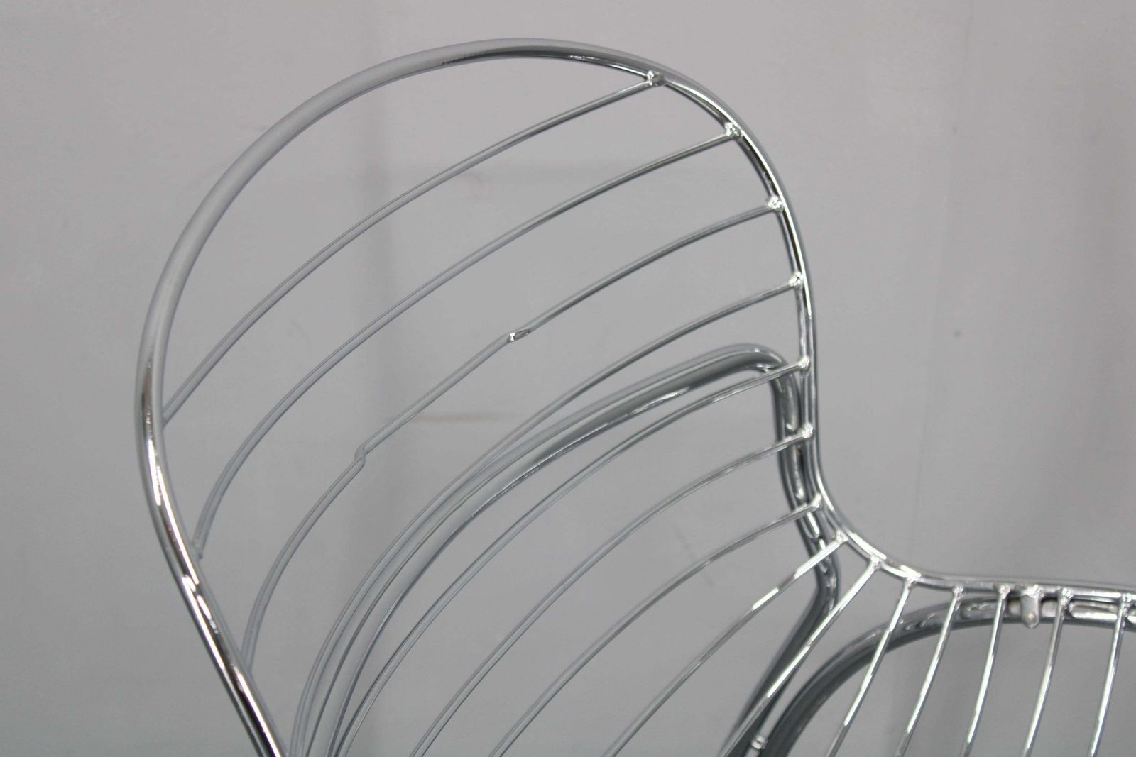 photo for sale 1970s Pair Of Gastone Rinaldi Chromed Steel Chairs For Rima, Italy