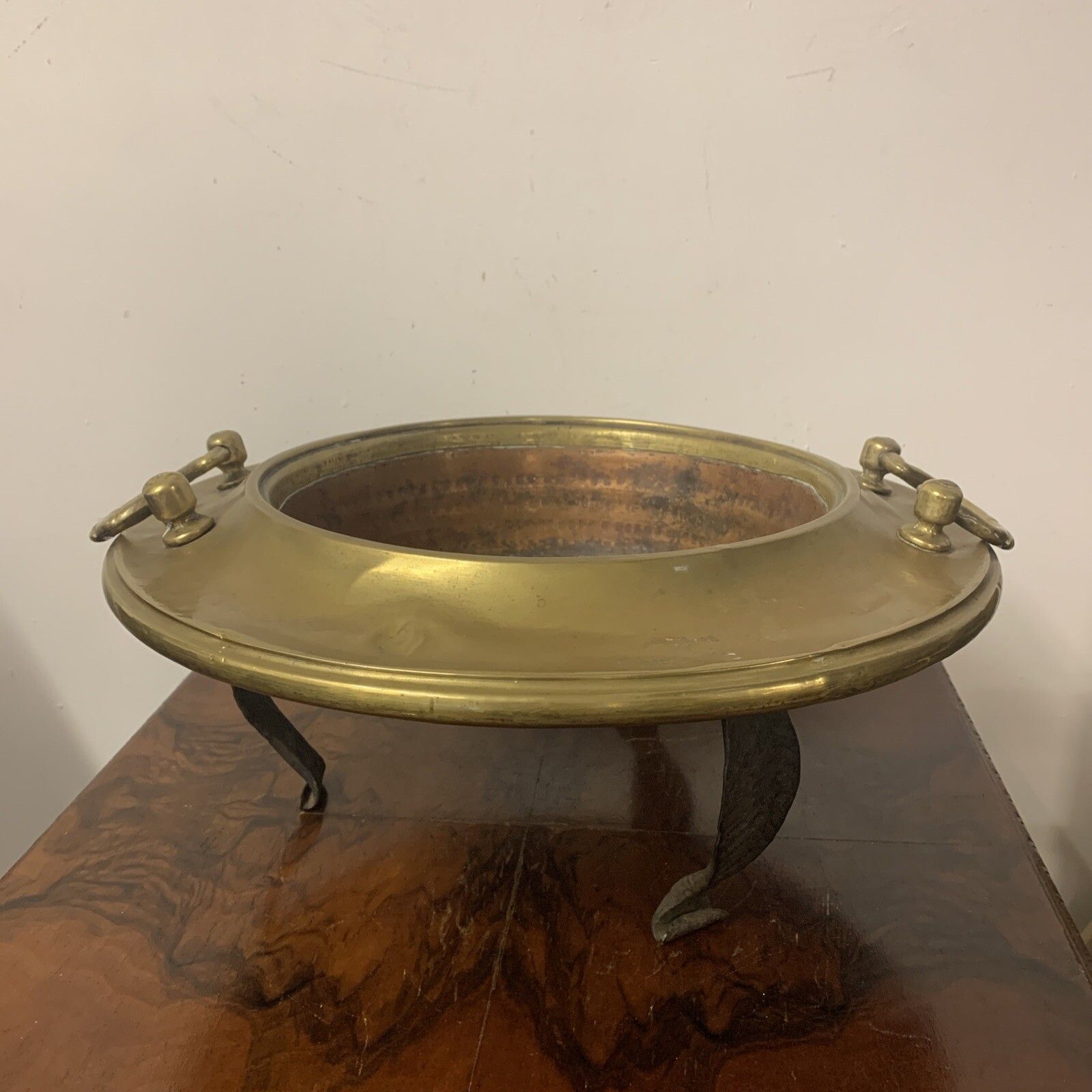 19th Century County House Brass Brazier Ice Bucket Champagne / Wine Super