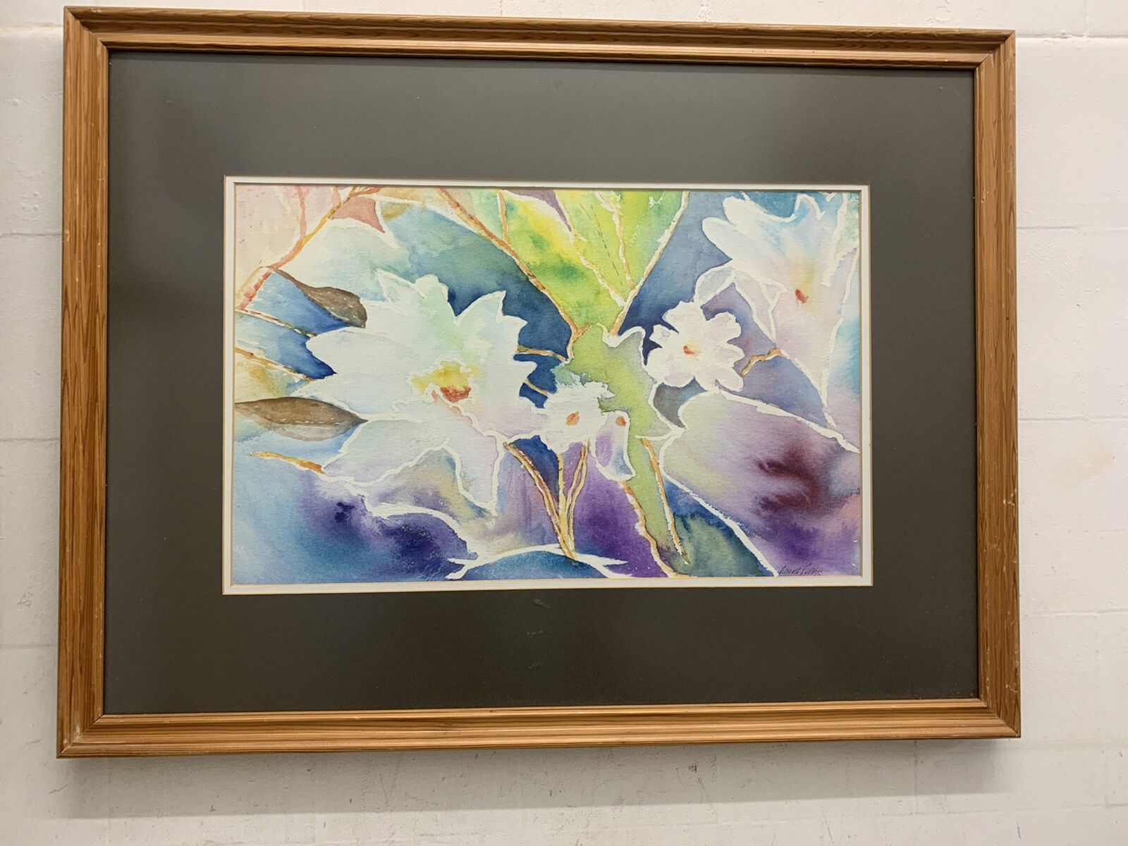 Ernest Twigg Contemporary Watercolour 27.5” By 21. Ernest Twigg. ~Signed photo for sale
