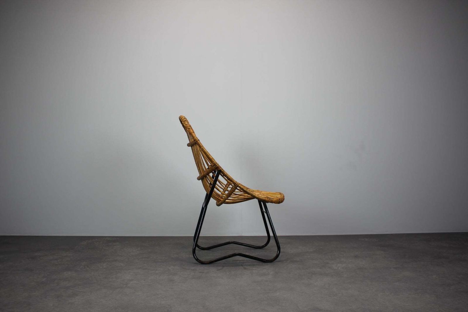 Rattan Lounge Chair By Uluv For Alan Fuchs, Czechoslovakia, 1960s photo 777.0