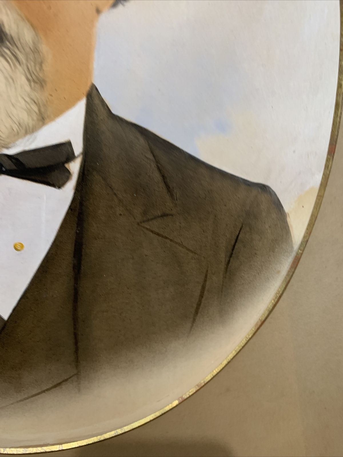 Antique Original Painting Self Portrait Of A High Society Gentleman photo vinterior