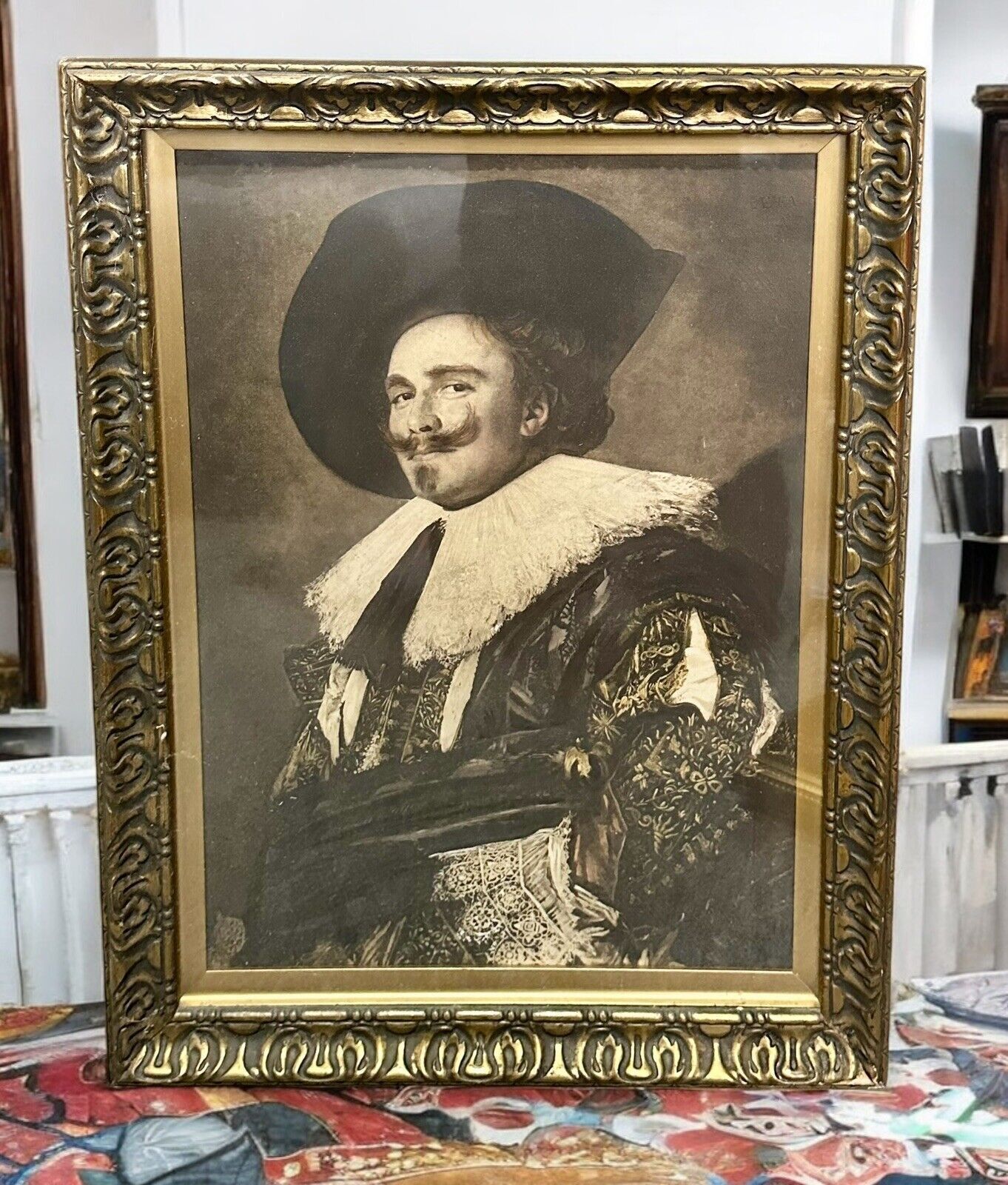 The Laughing Cavalier, By Frans Hals   160cm By 46cm Framed Glazed Print photo furniture