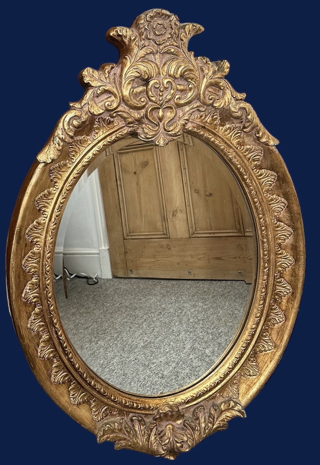 Ornate Rococo Louie Style Gold Mirror Wall Bevelled Mirror 94cm By 64cm