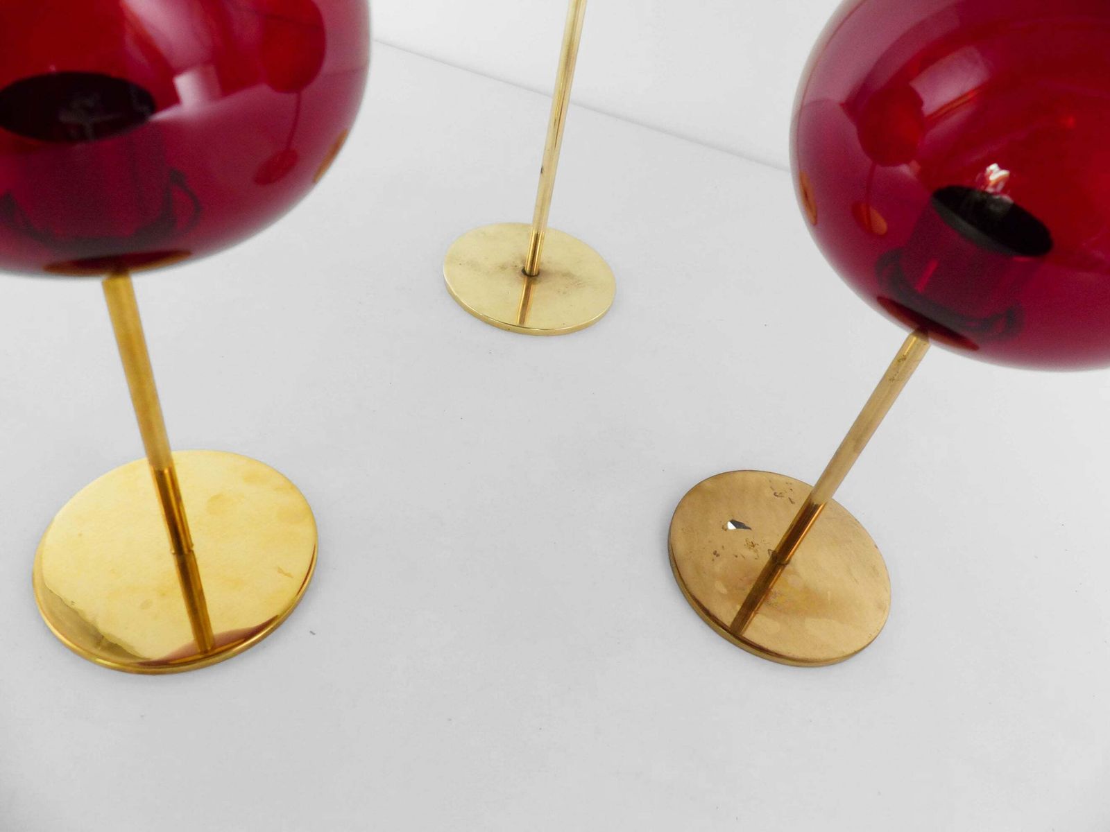 Set Of Three Hans Agne Jakobsson Ab Markaryd Nr135 Red Tealight Candle Holders photo Home Decor