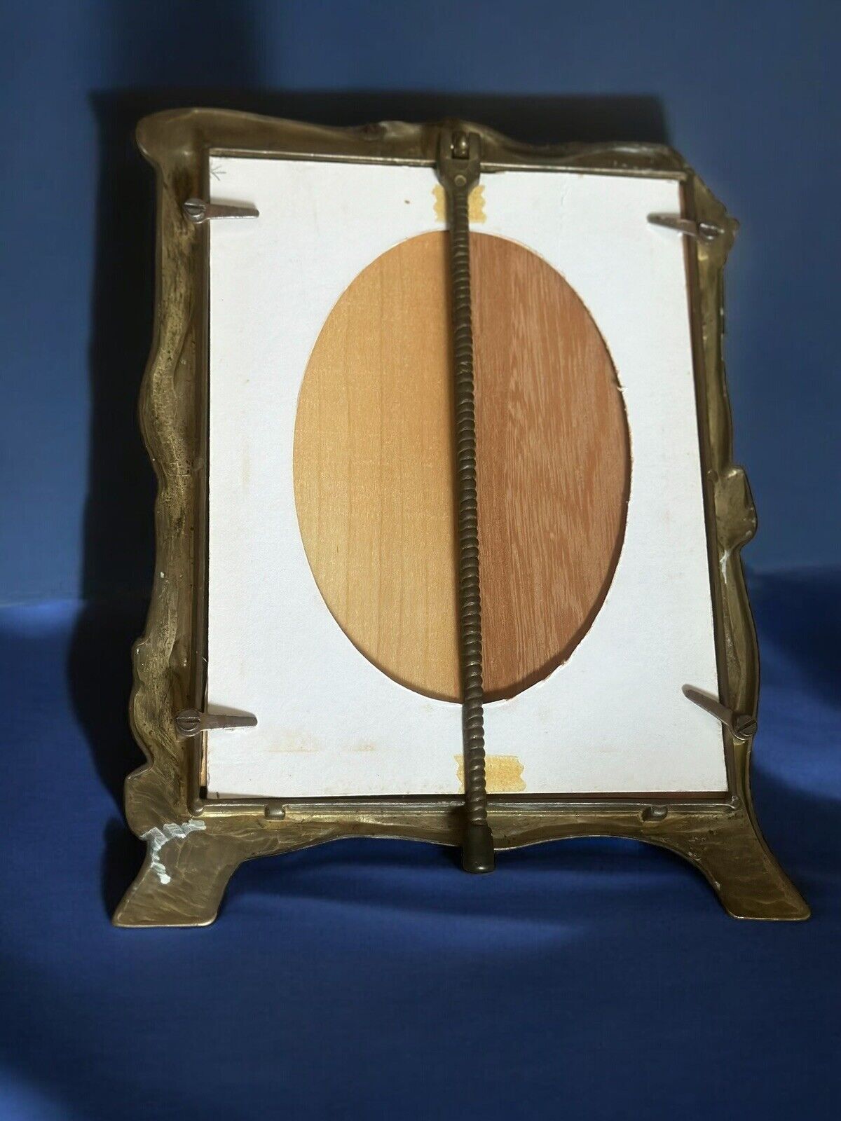 Heavy Solid Brass Art Nouveau Style Large Photo Easel Frame 26cm By 20cm photo Home Decor