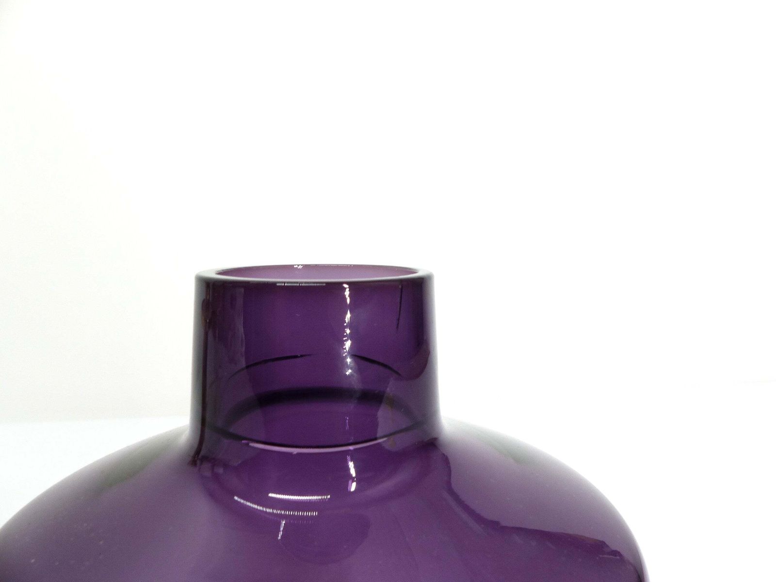 Hans Agne Jakobsson Scandinavian Lamp Brass And Purple Glass B 102 photo vintage