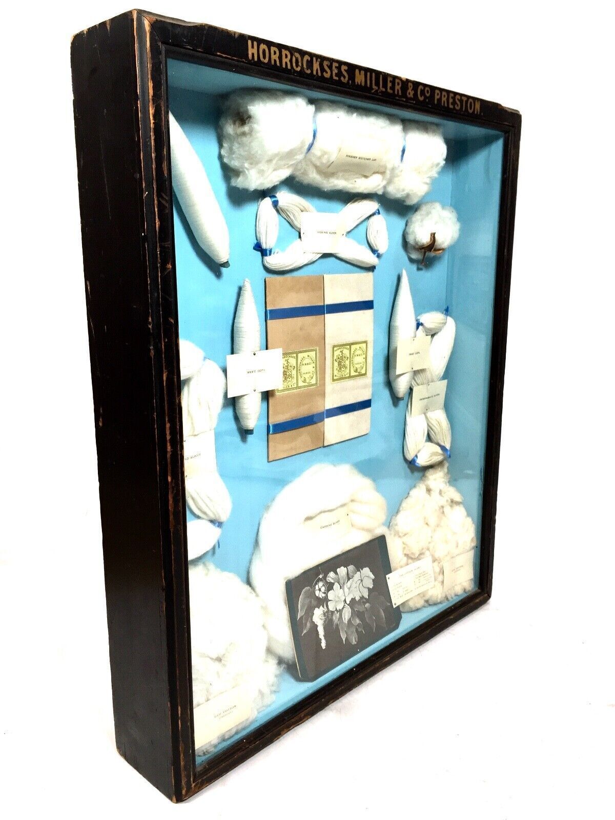 Georgian Antique Horrocks, Miller And Co Presentation Framed Yarn Display C.1820 photo furniture