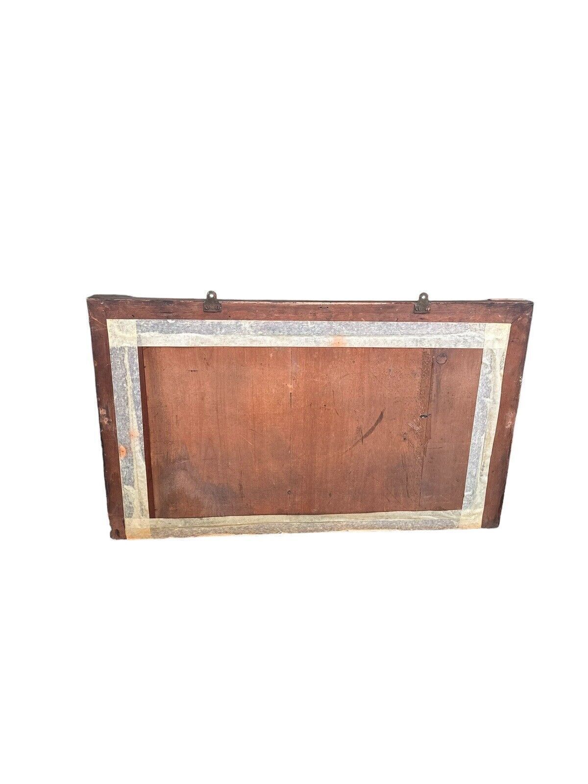 Beautiful Antique Edwardian, Overmantel Mirror Architectural Form 85cm By 50cm photo vinterior