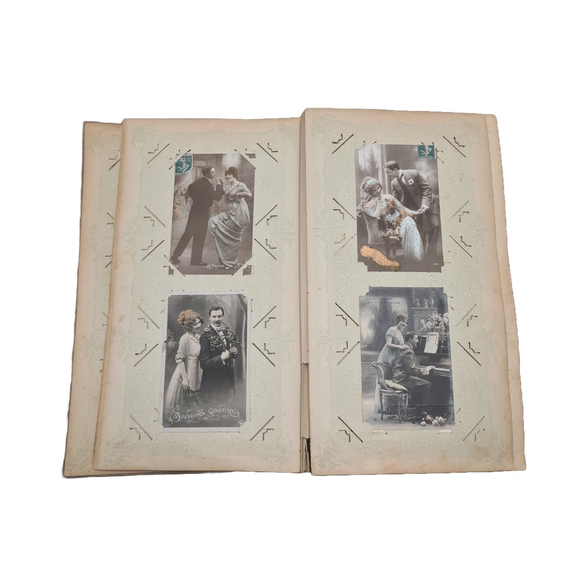 French Art Nouveau Postcard Album, Early 1900s photo vintage