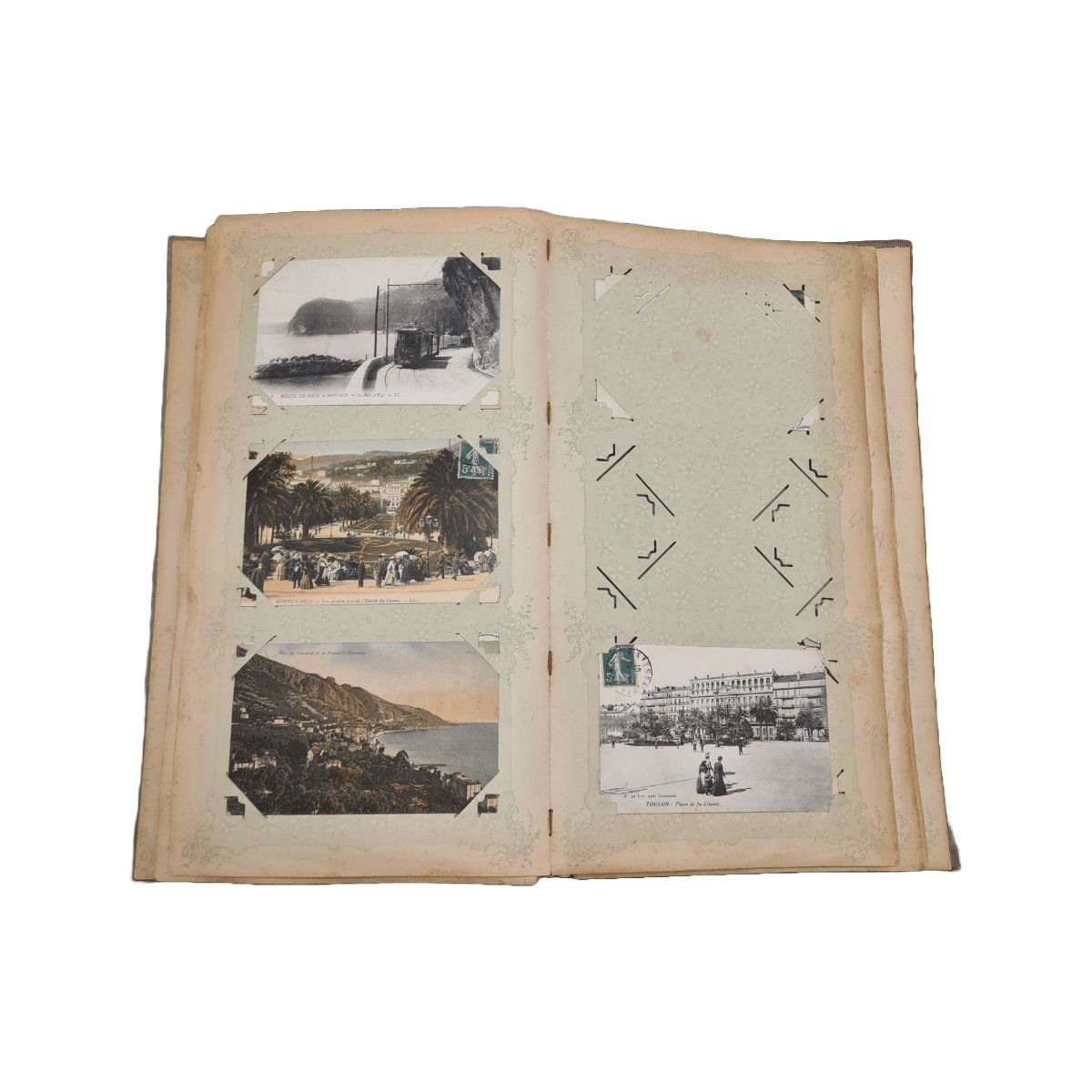 photo vintage French Art Nouveau Postcard Album, Early 1900s