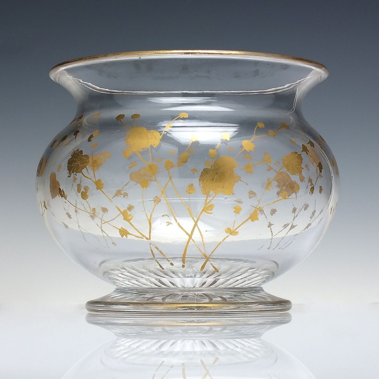 19th Century French St Louis Gilded Glass Vase C1880 photo furniture