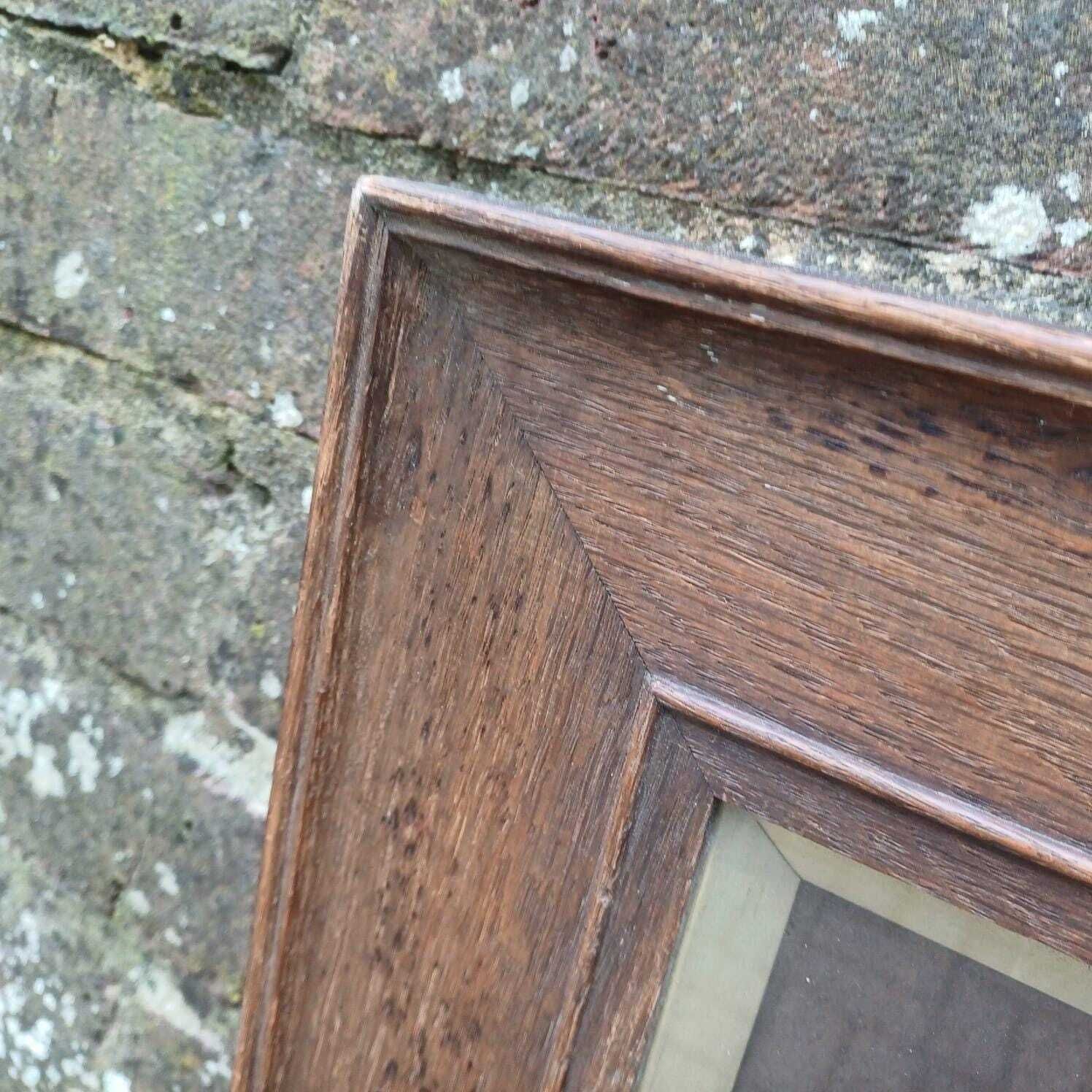 Antique Frame Photo In Stunning Wooden Glazed Frame – 1909 Oak Frame, Photo By William Skewes, Wigan Photographer photo vinterior