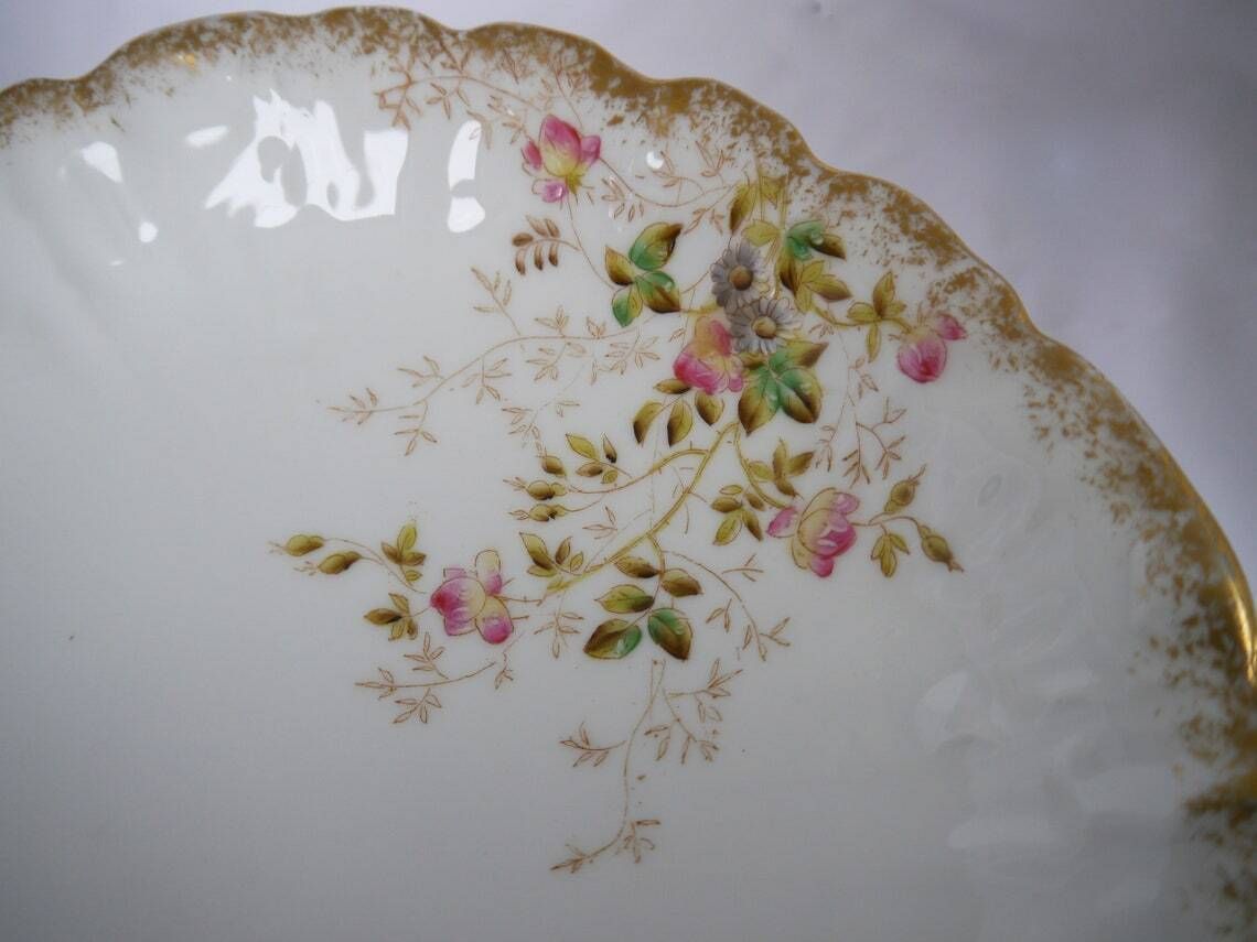 2 Beautiful Vintage Cake Stands Stunning Pair Of French Faience Cake Stands Fruit Stands Floral Ceramic Cake Stands photo vinterior