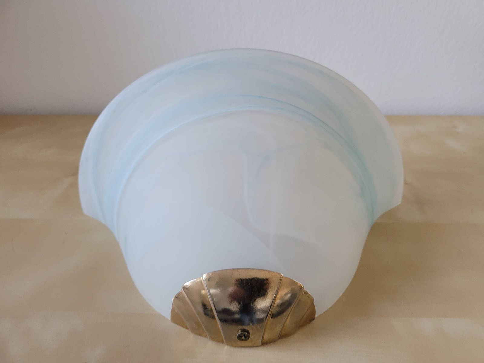 Beautiful Vintage Murano Glass Wall Lamp, Flush Mount Light, Murano Glass Sconce, Handblown Glass, Shell Sconce, Italian Design Murano Glass photo for sale