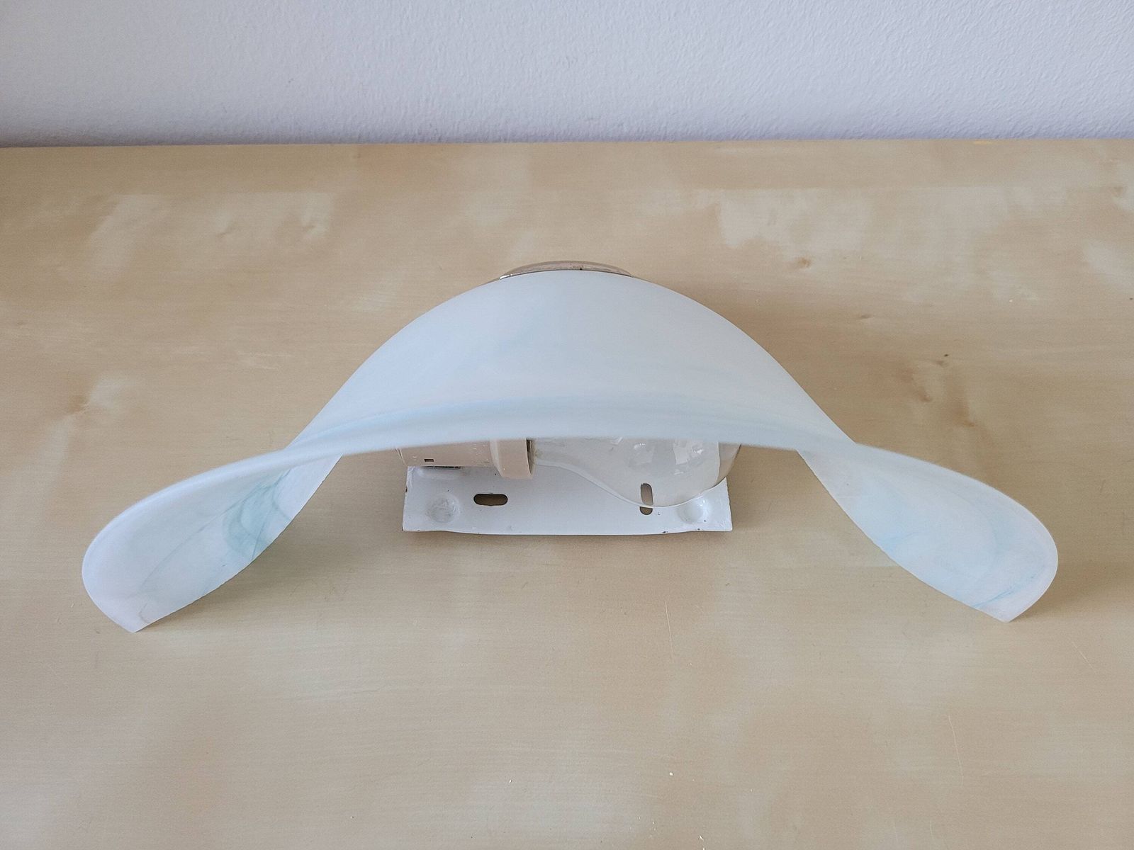 Beautiful Vintage Murano Glass Wall Lamp, Flush Mount Light, Murano Glass Sconce, Handblown Glass, Shell Sconce, Italian Design Murano Glass photo buy