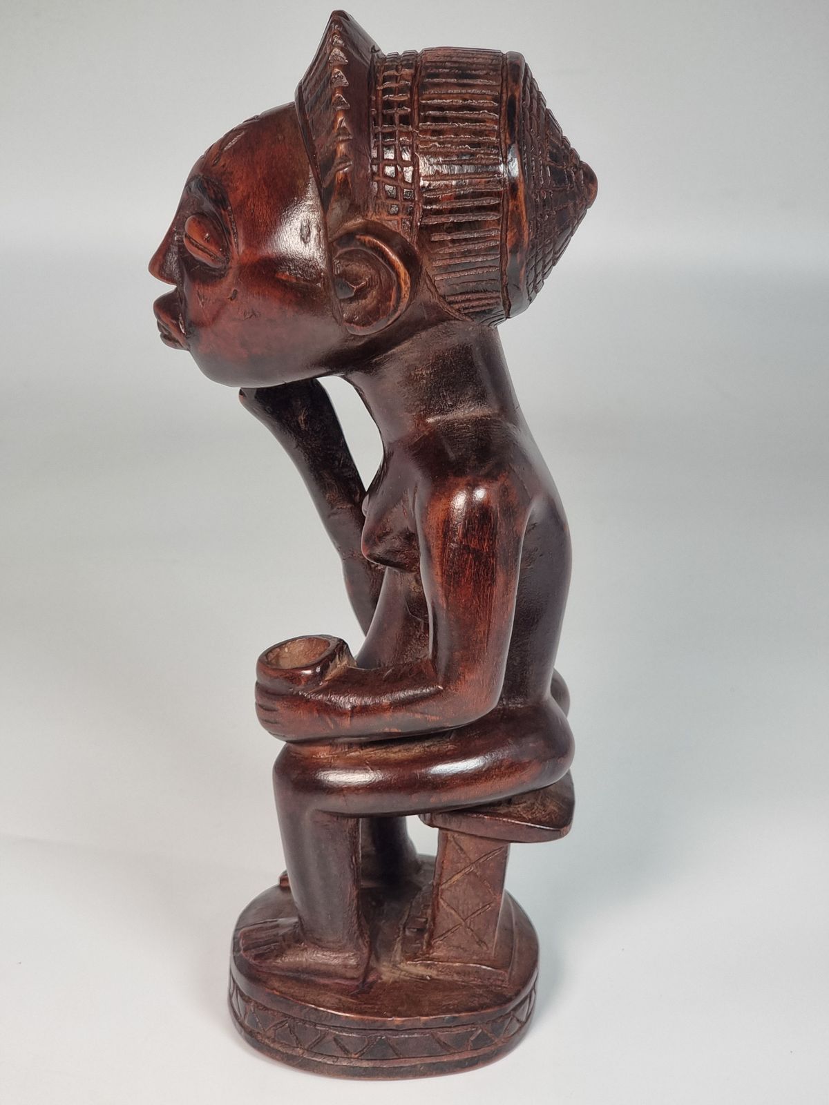 African Angola Tribal Fertility Hardwood Figure Circa 1930 photo 375.0