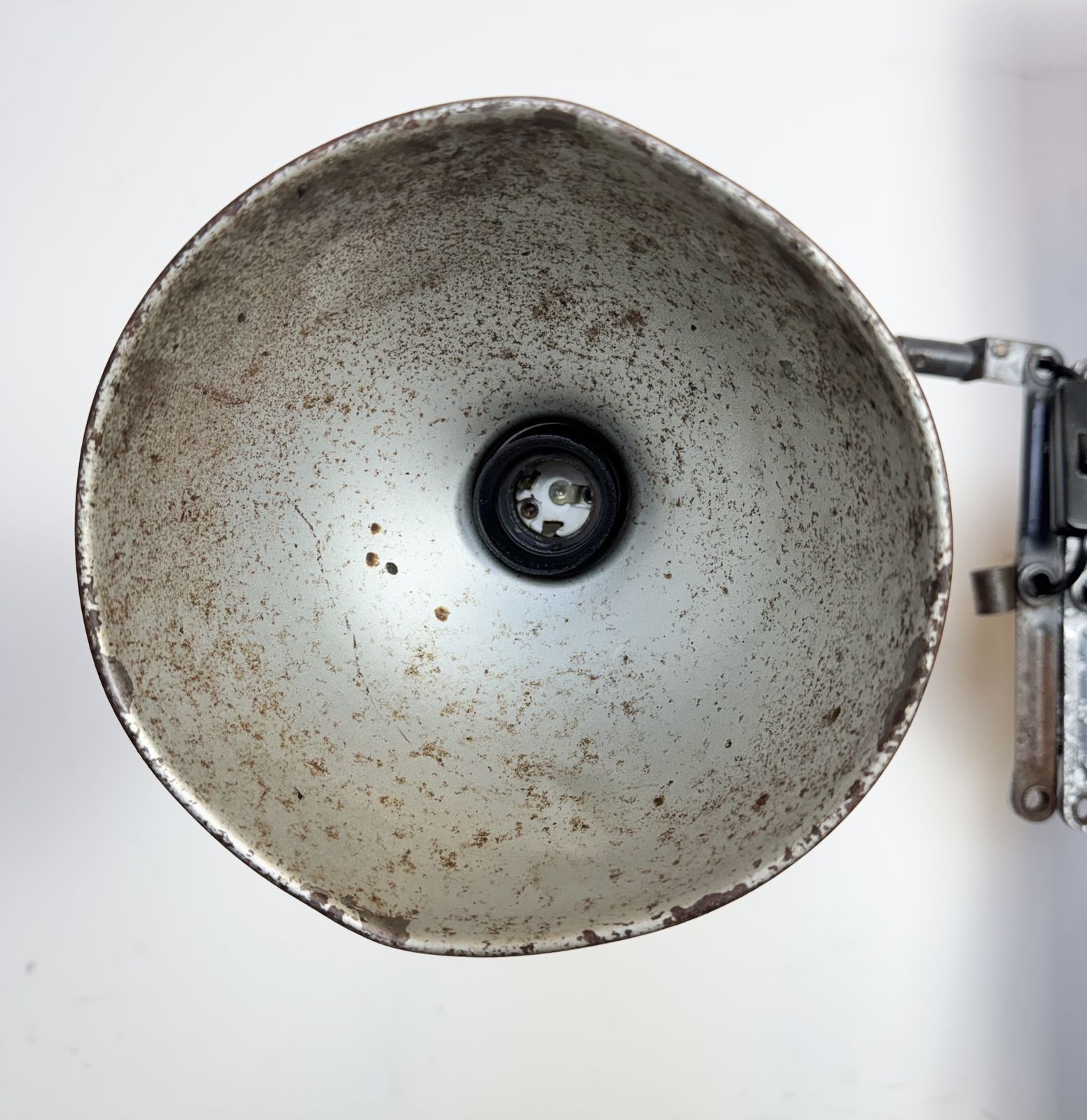 Lighting Grey Industrial Scissor Wall Lamp From Elektroinstala, 1960s photo