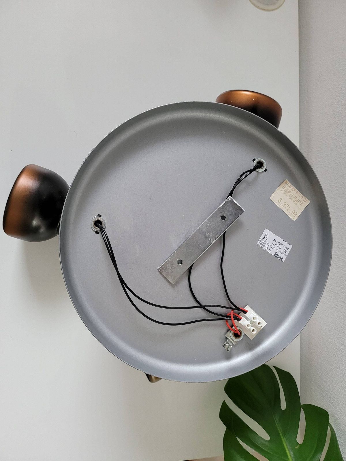 Vintage Flush Mount Ceiling Light, Copper Ceiling Lamp, 80's Lamps, 80s Bronze Lamp, Retro Spotlight, Brown Spot Light, Light Fixture photo buy