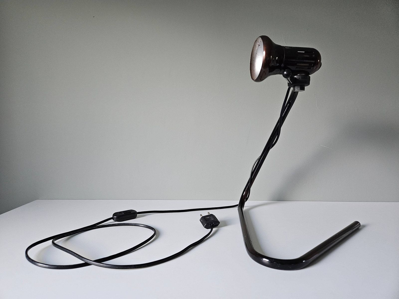Mid Century Industrial Office Lamp / Metal Desk Lamp / Drawing Lamp / Table Lamp / Vintage Adjustable Lamp / Brown Table Lamp / Copper Lamp photo Lighting