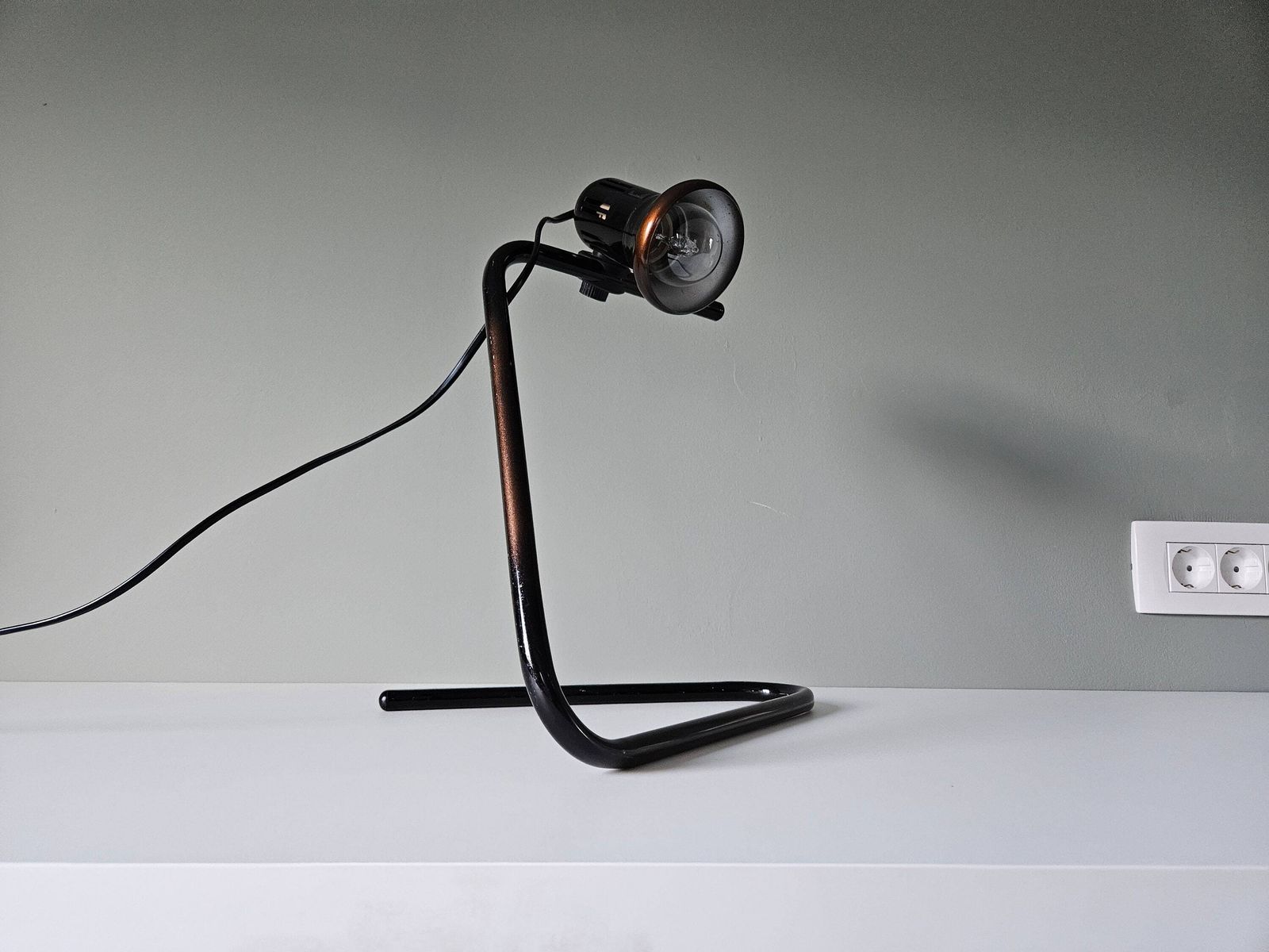 photo furniture Mid Century Industrial Office Lamp / Metal Desk Lamp / Drawing Lamp / Table Lamp / Vintage Adjustable Lamp / Brown Table Lamp / Copper Lamp