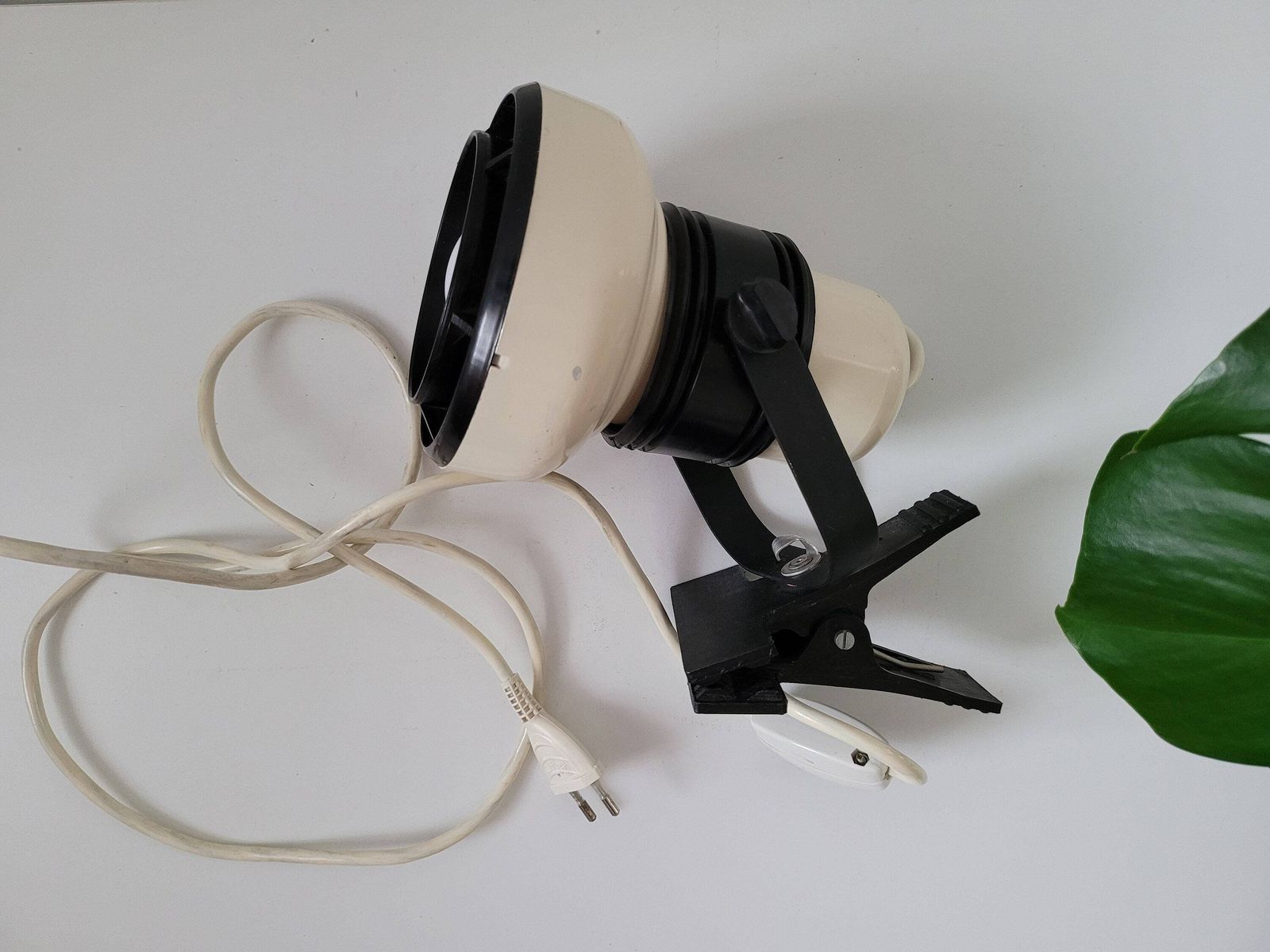 Vintage Table Lamp, Clip Lamp, Spotlight, Task Lamp, Bedside Lamps, Vintage Sconce, Black And White Lamp, Retro Spotlamp, 70's, Retro Lamp photo vinterior