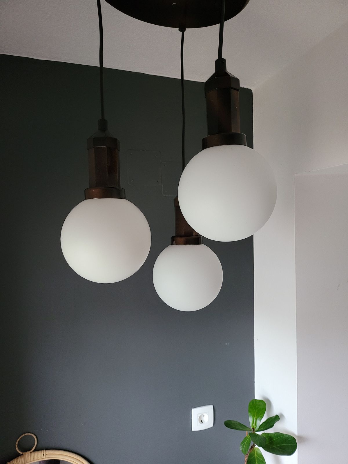 Mid Century Copper Glass Cascade Pendant Lamp / Vintage Ceiling Light / Space Age Sputnik Hanging Lamp / Yugoslavia Light Fixture/ Mcm Lamp photo furniture