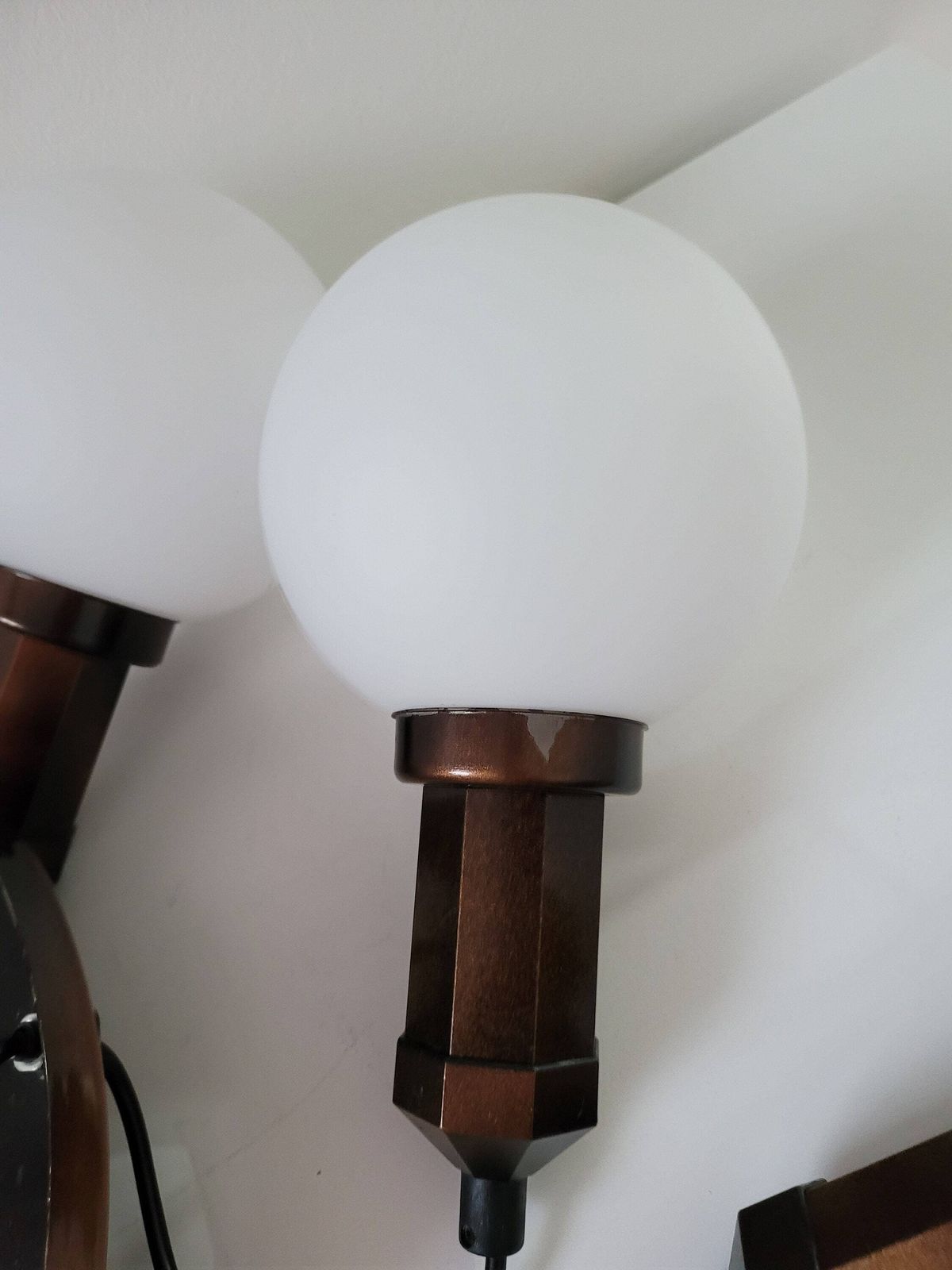 Mid Century Copper Glass Cascade Pendant Lamp / Vintage Ceiling Light / Space Age Sputnik Hanging Lamp / Yugoslavia Light Fixture/ Mcm Lamp photo vintage