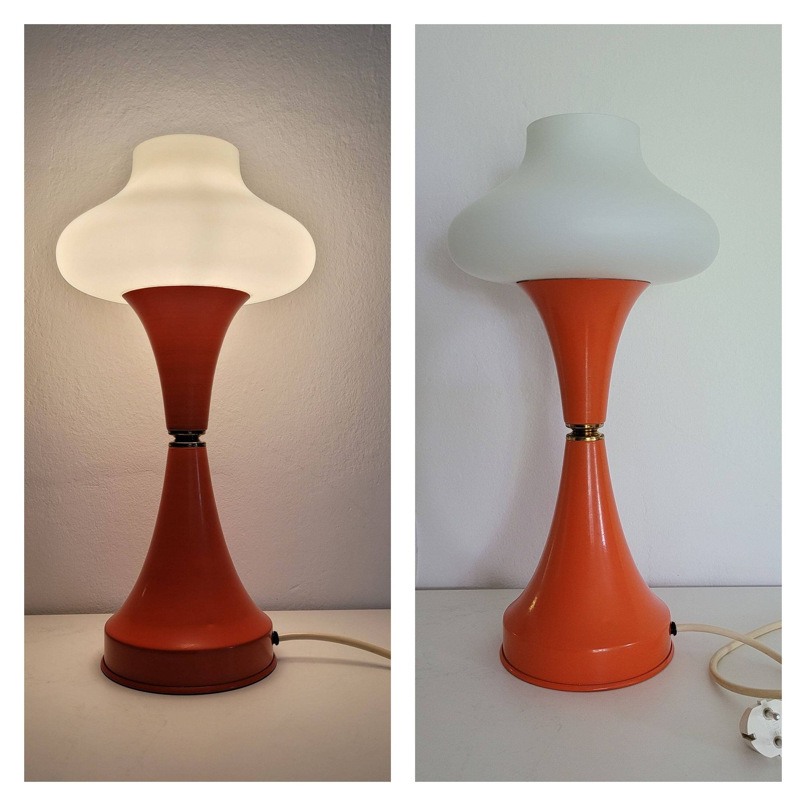 Space Age Table Lamp / 70's Lighting / Mid Century Modern Lamp / Retro Desk Lamp / Mcm / Vintage Table Lamp / Yugoslavia / Mushroom Lamp photo furniture