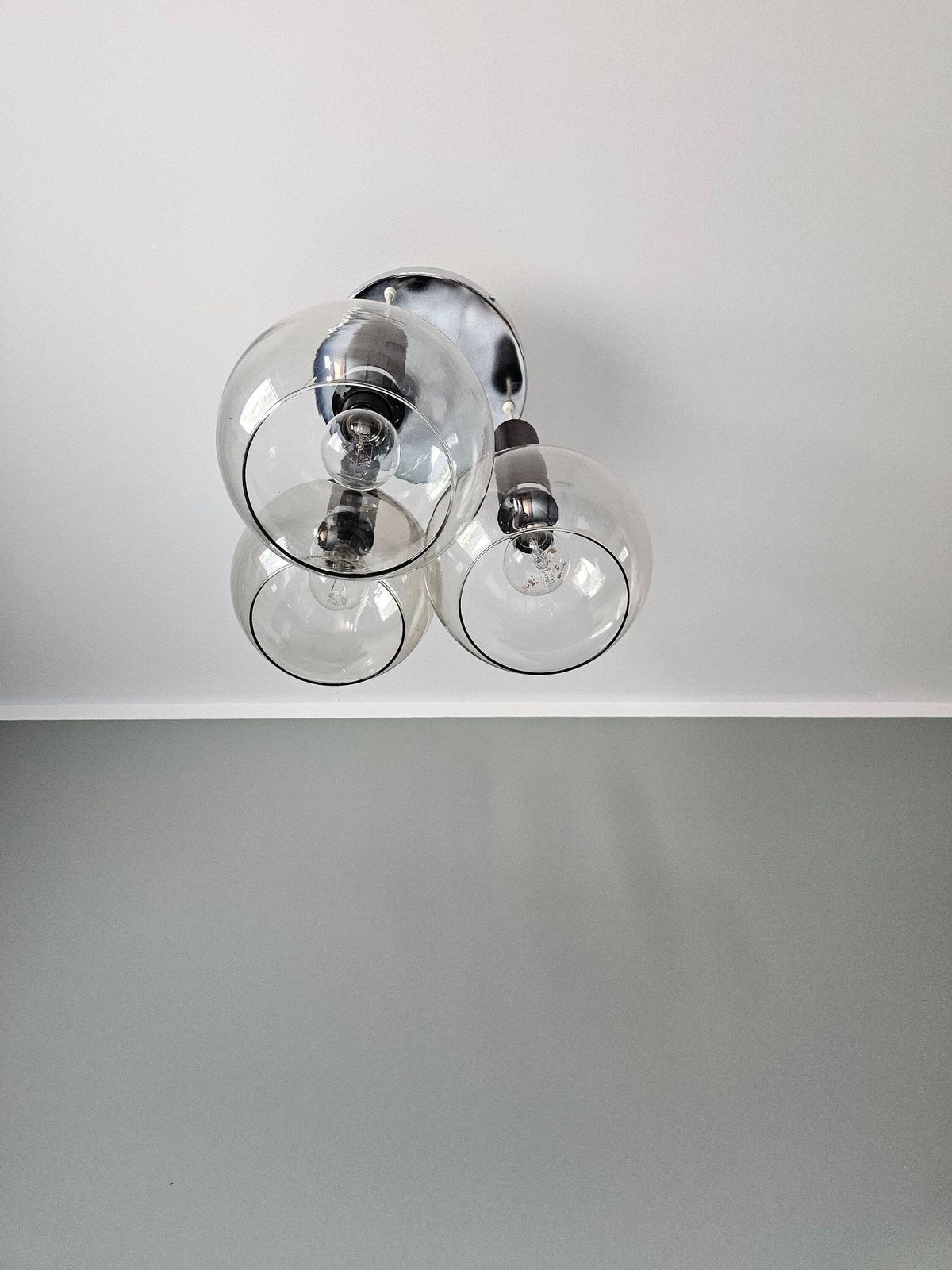 Mid Century Modern Pendant Lamp, Cascade Lamp, Space Age Ceiling Light, Yugoslavia 70's, Mcm Light Fixture, Glass Wood Vintage Chandelier photo vintage
