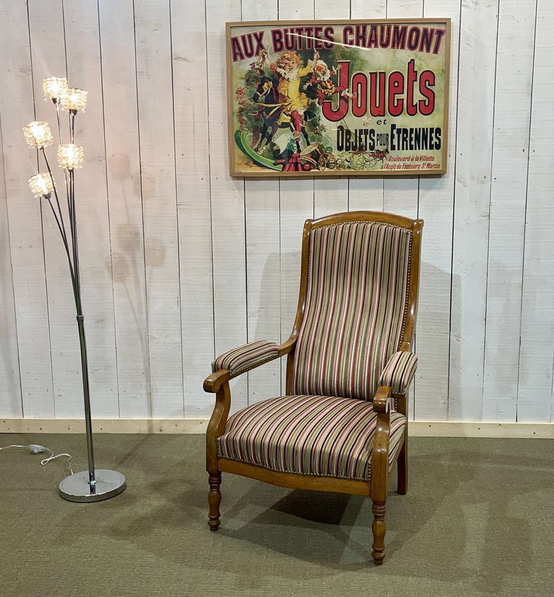 Late 19th Century Voltaire Armchair In Cherry Wood photo 760.0