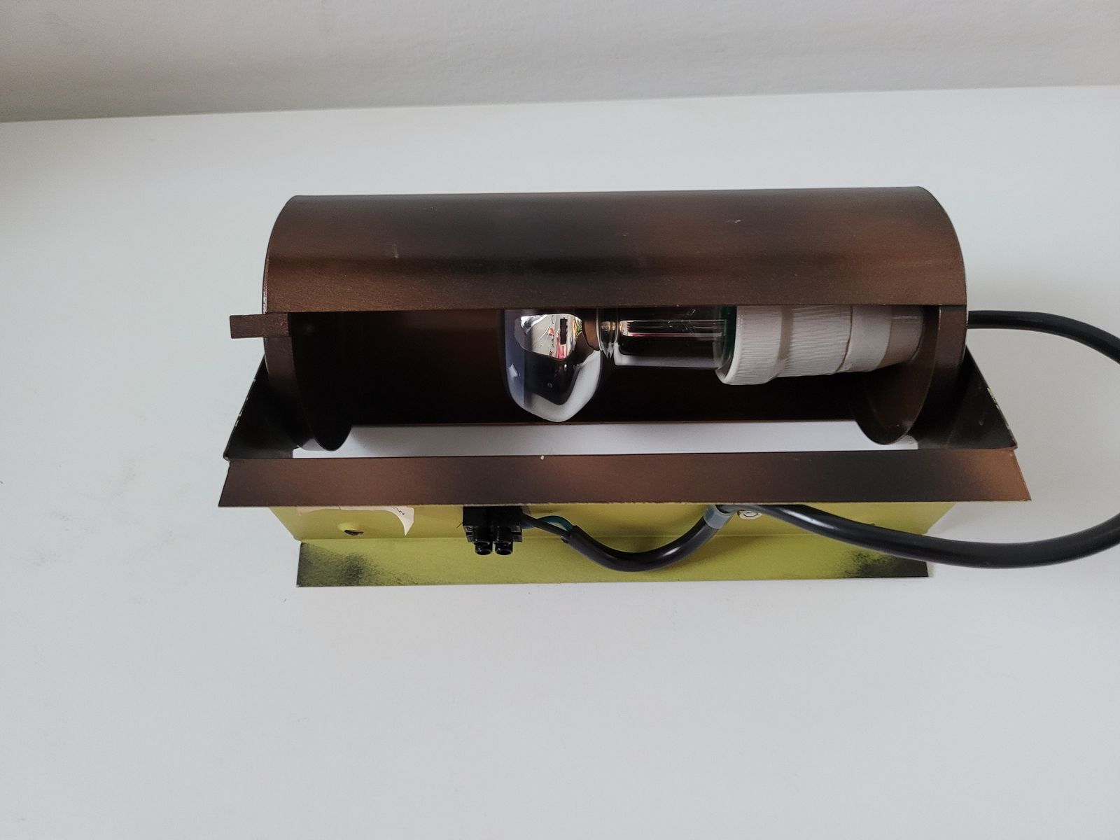 1 Of 2 Vintage Wall Light, Brown Wall Lamp, Bed Reading Lamp, Adjustable Bedside Lamp, Minimalist Design, Metal Wall Lamp, Copper Nightlight photo for sale