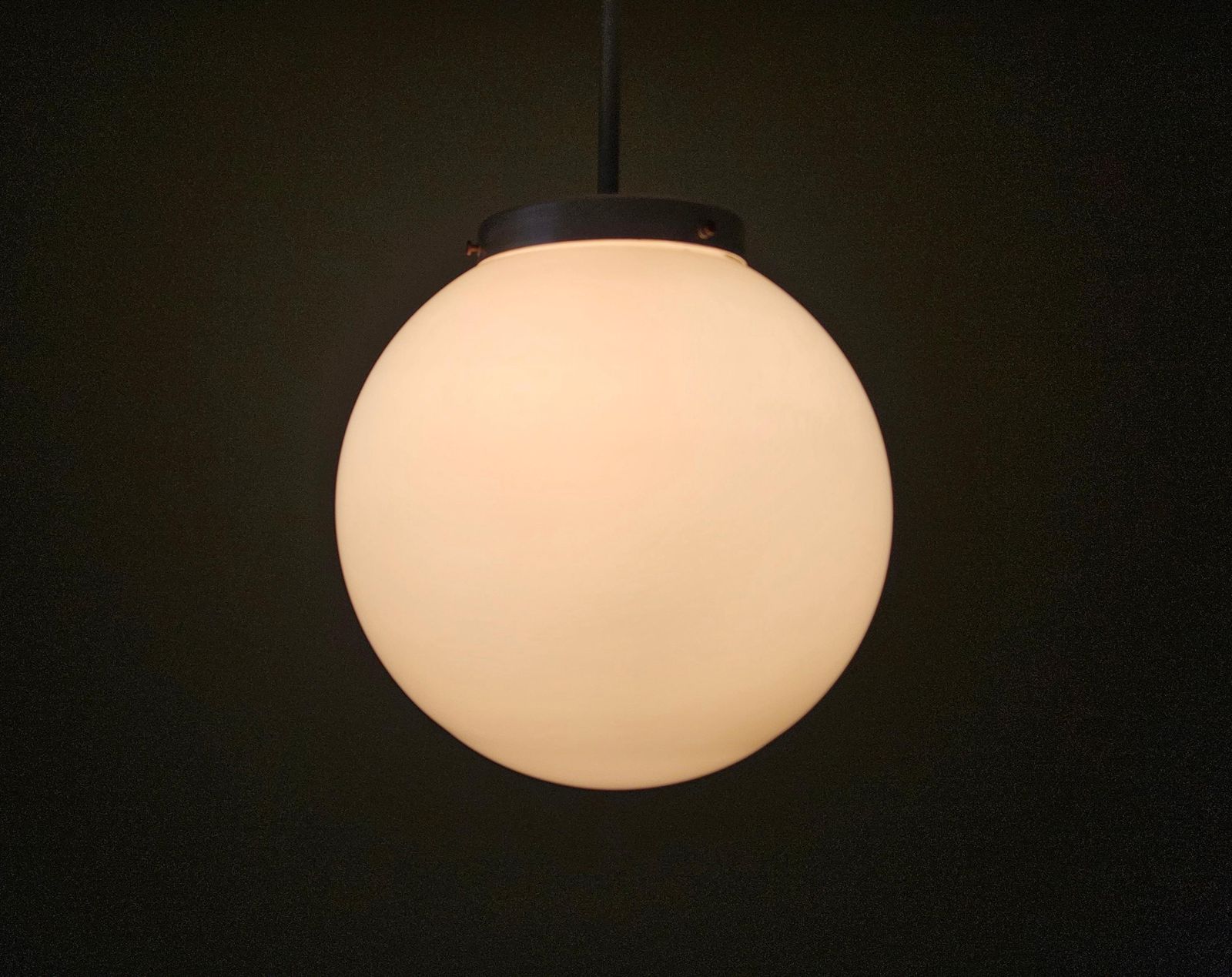 Vintage Pandant Light / Bauhaus Style Pendant Light / 1960 Yugoslavia / White Lamp photo buy