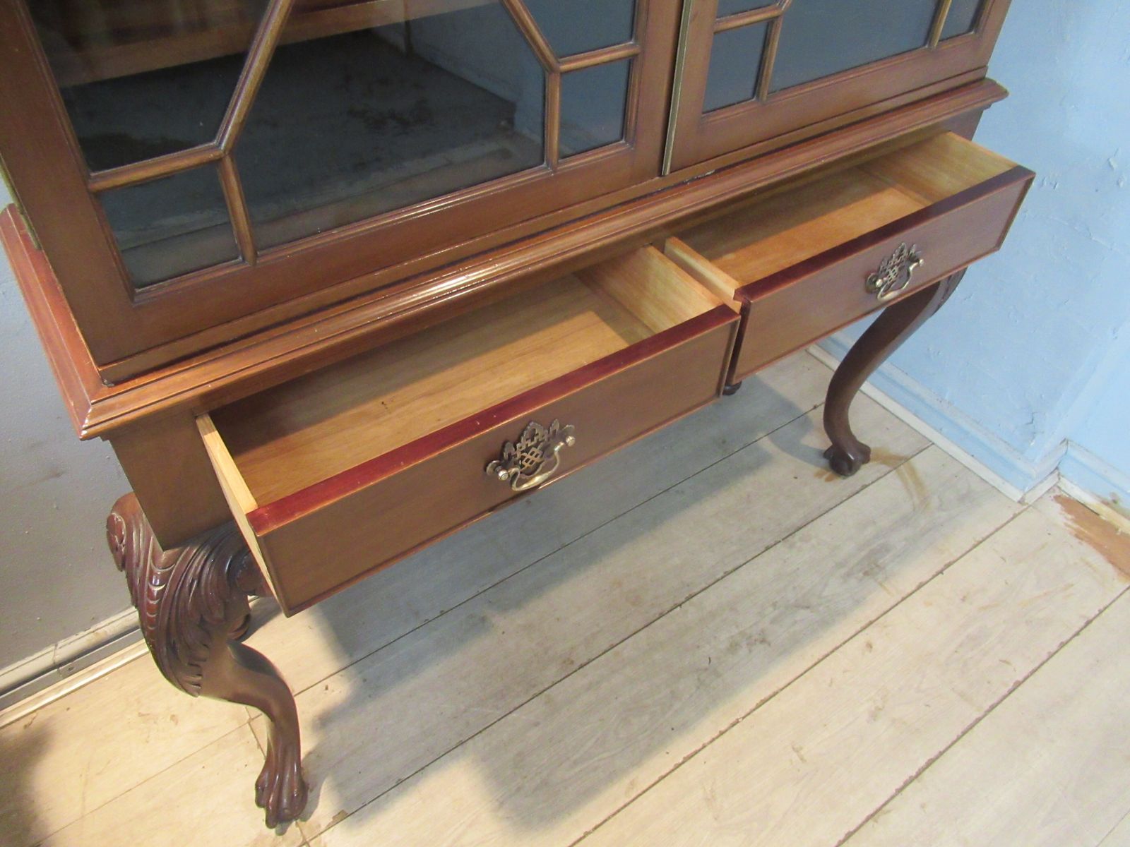 575.0 Chippendale   Style Mahogany   Bookcase Dating   From Around  The 1910s photo