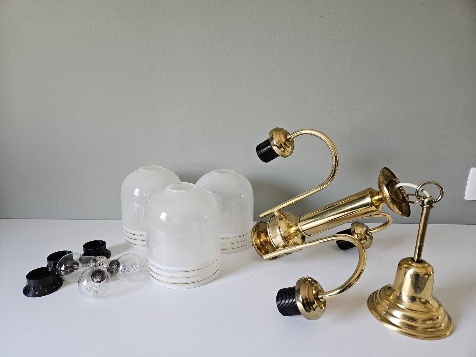 Vintage Pendant Lamp, Brass Chandelier, 80's Yugoslavia, Ceiling Light, White And Gold Chandelier, Elegant Light Fixture, Hollywood Regency photo buy