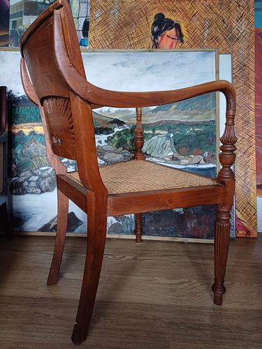 Anglo Indian Caned Early 20th Century Armchair photo for sale