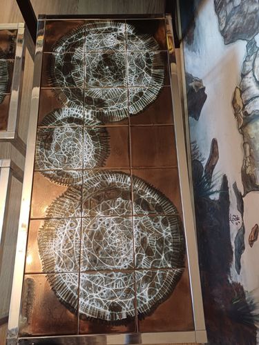 Juliette Berlarti Ceramic & Chrome Nest Of Tables Mid Century photo vinterior