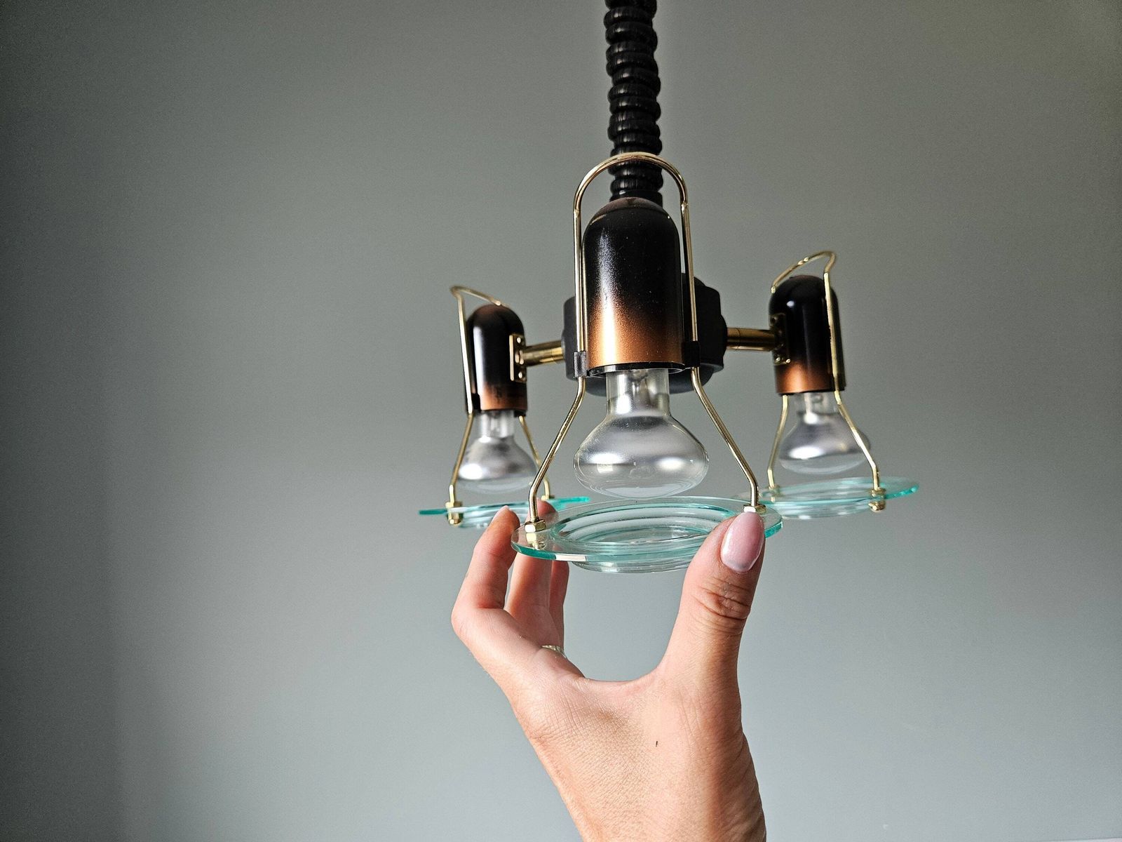 Vintage Lamp, Retro Pendant Lamp, Adjustable Lamp, Hanging Light, Vintage Spotlights, 80's, Ceiling Lamp, Retro Lamp, Spotlight photo for sale