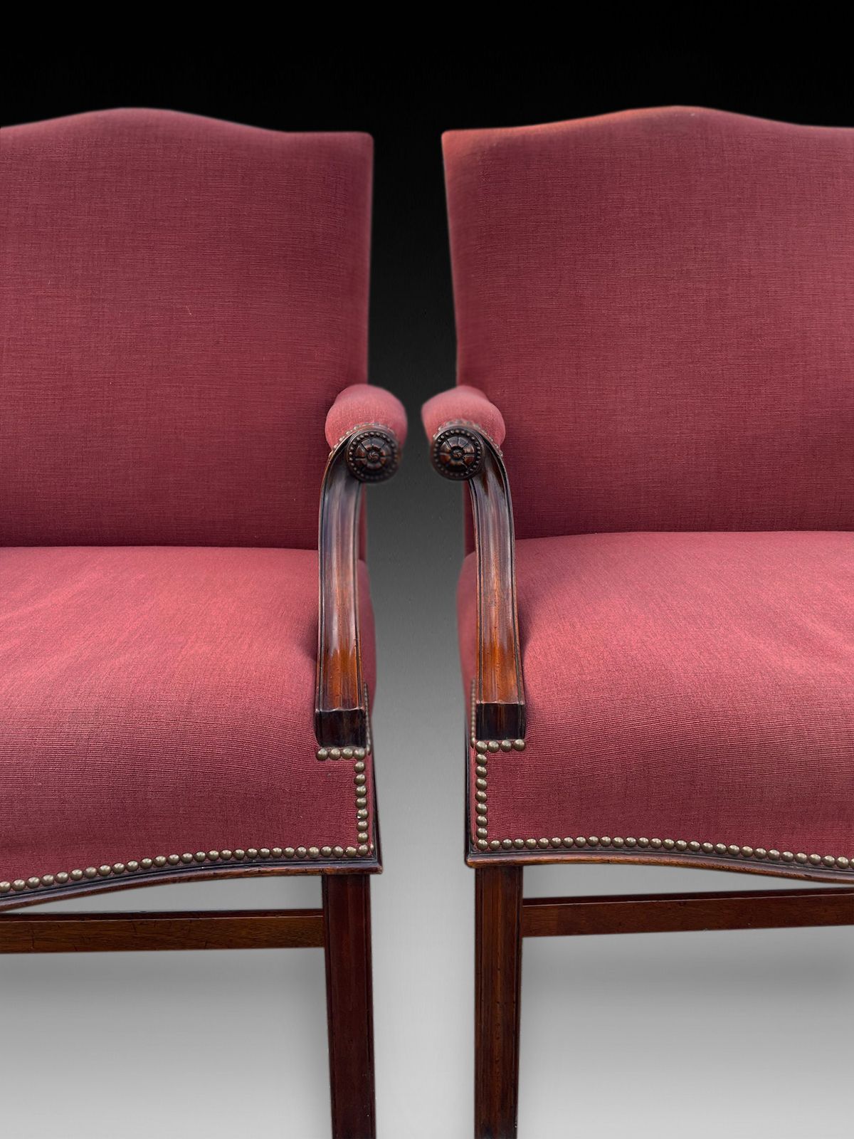 Pair Of Georgian Style Gainsborough Chairs photo for sale
