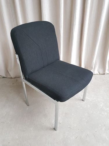 Vtg Mid Century Modernist Chrome Single Desk Dining Side Chair R767 photo vintage