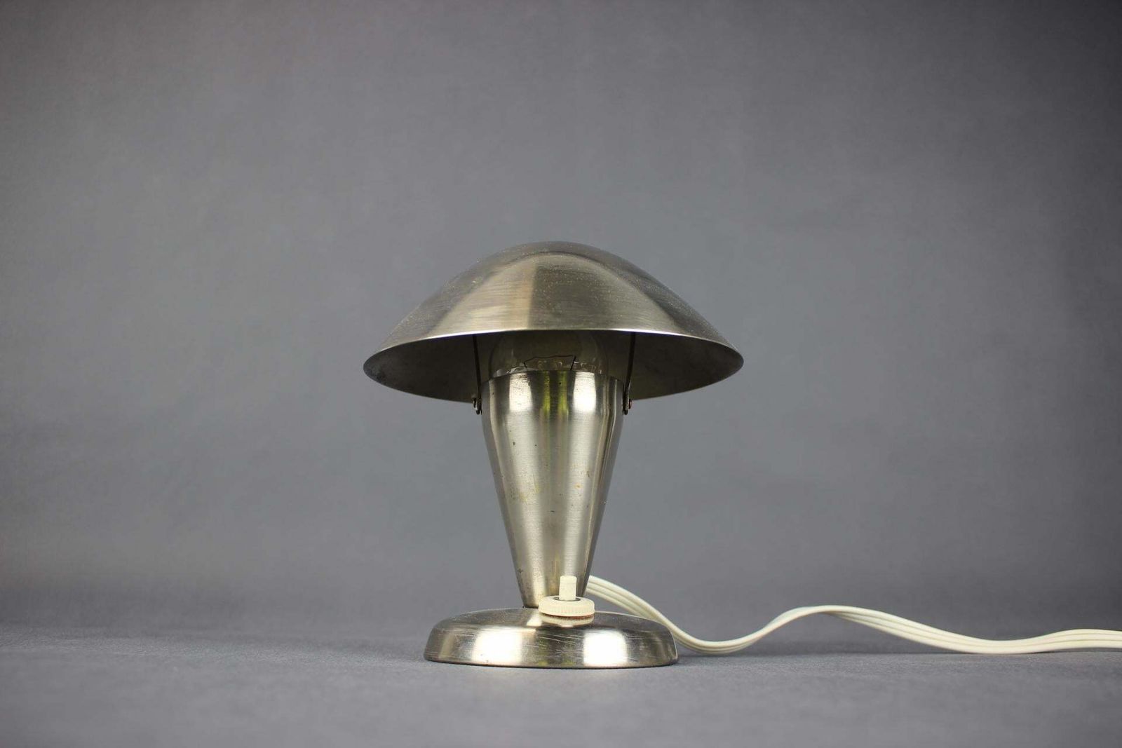 Lighting Vintage Chrome Bauhaus Table Lamp By Josef Hurka, Czechoslovakia, 1930s photo