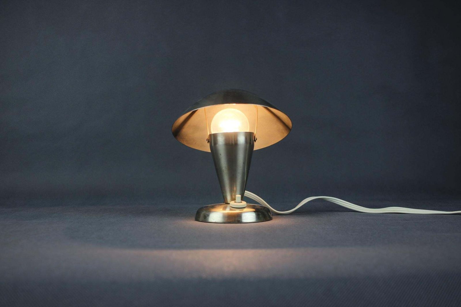 273.0 Vintage Chrome Bauhaus Table Lamp By Josef Hurka, Czechoslovakia, 1930s photo